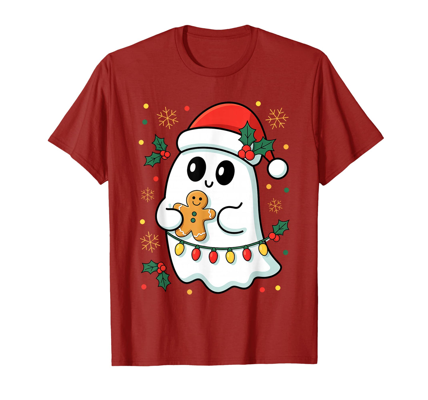 Ghost Christmas Santa Spooky Christmas Ghost Santa Christmas T-Shirt