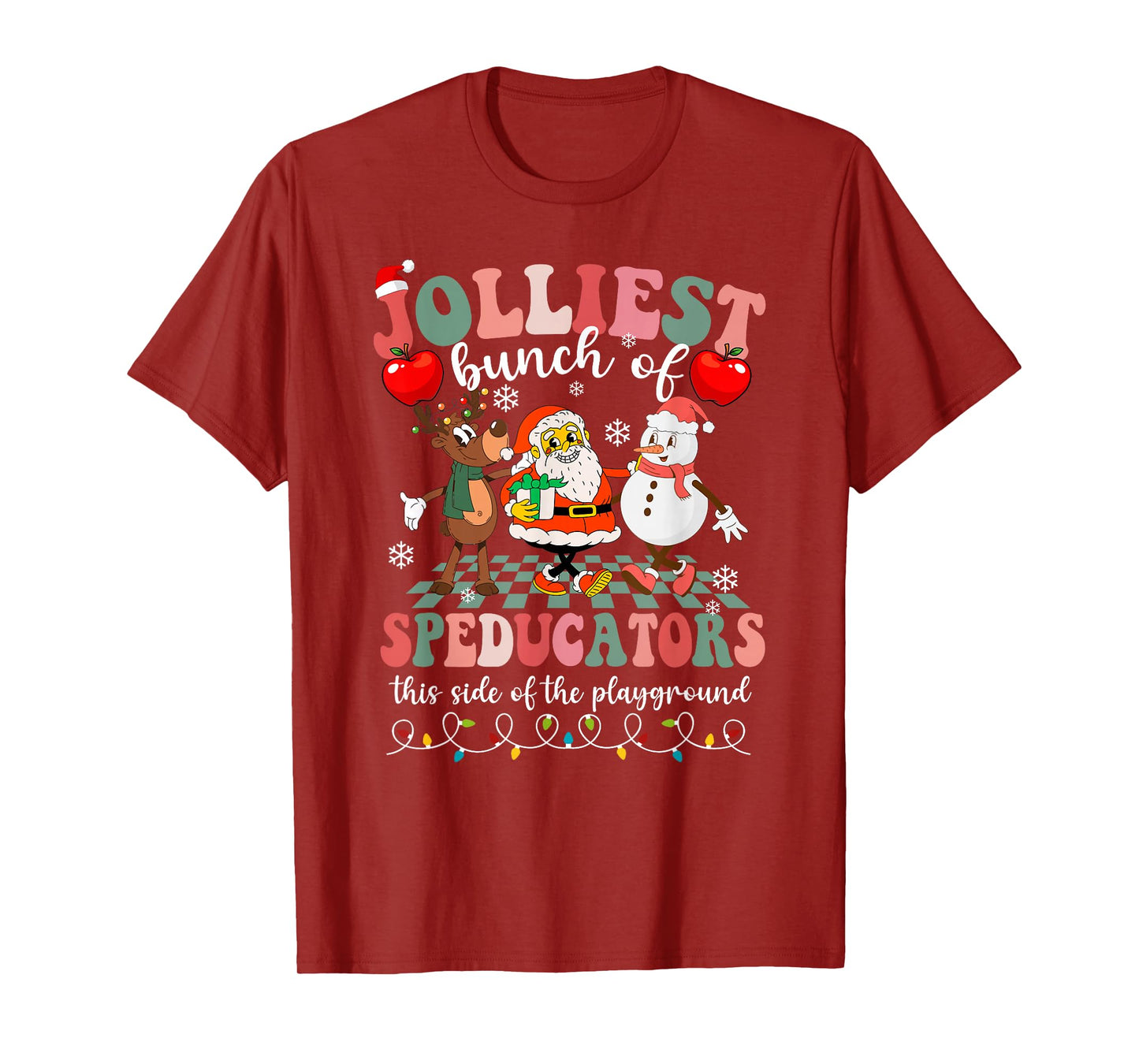 Funny Christmas Jolliest Bunch of Special Education Teachers T-Shirt