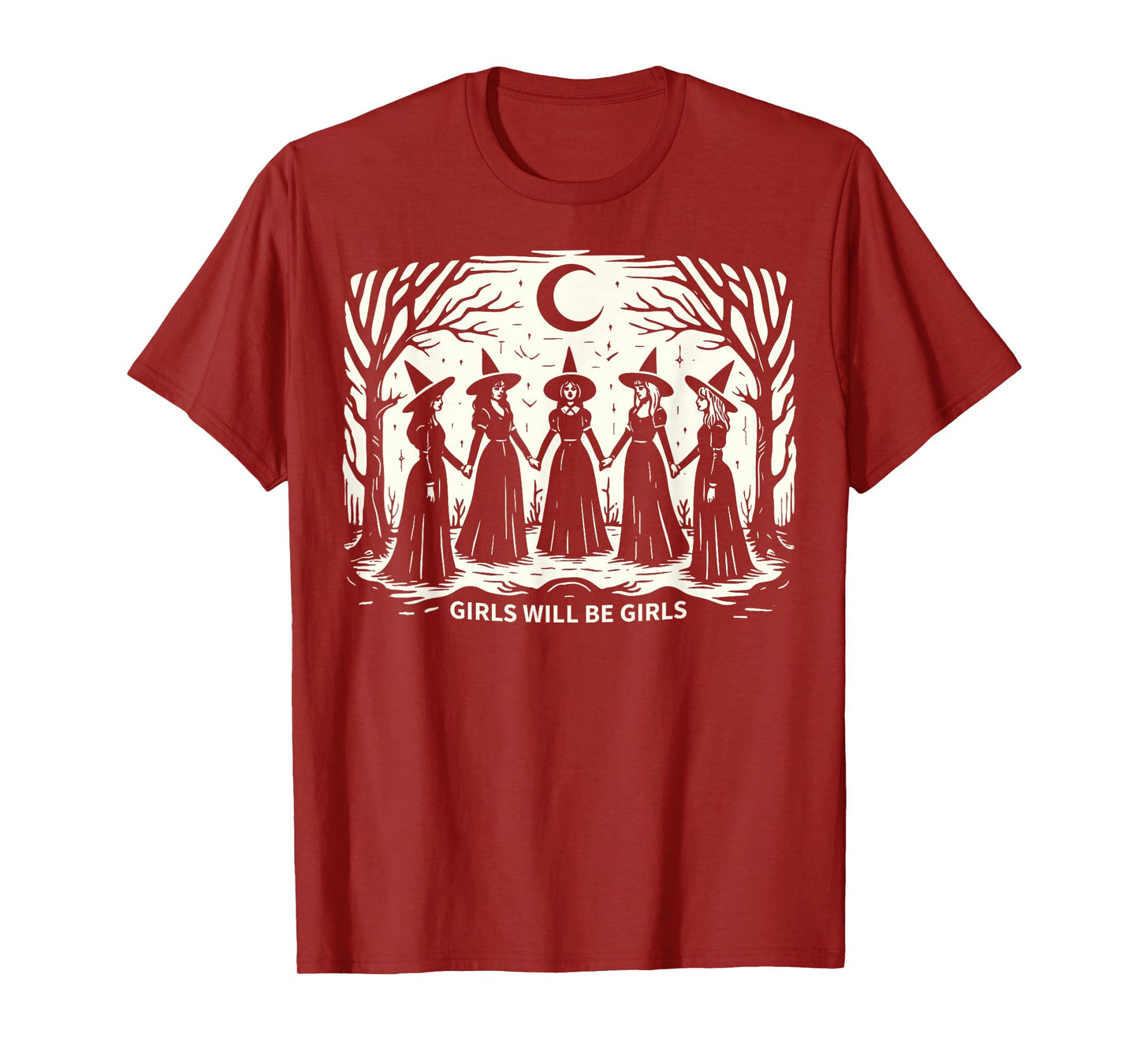 Halloween Spooky Witch Girl Will Be Girls Feminist Women T-Shirt