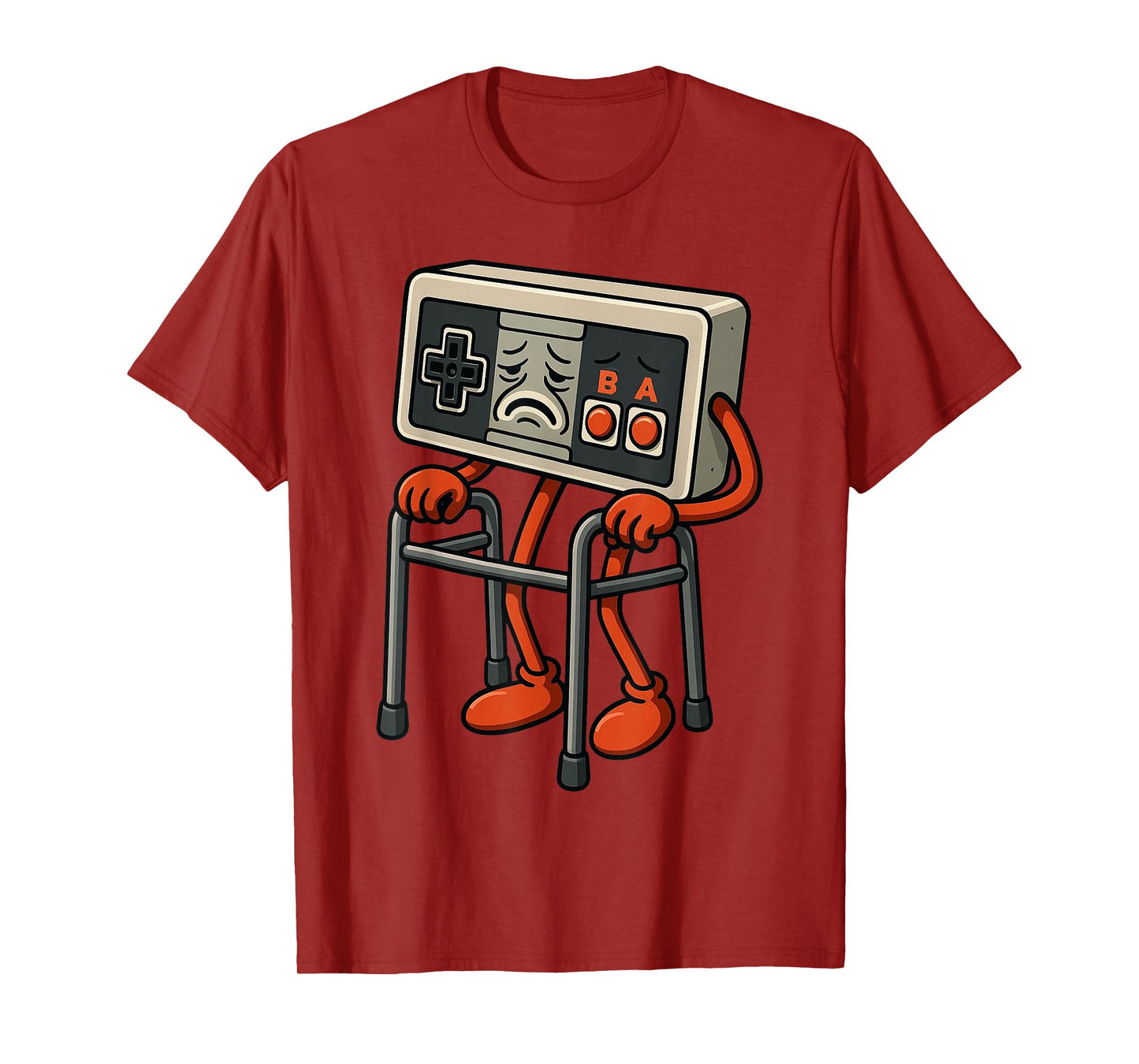 Old Gamer Gaming Retro 80s 90s Video Game Funny Controller T-Shirt