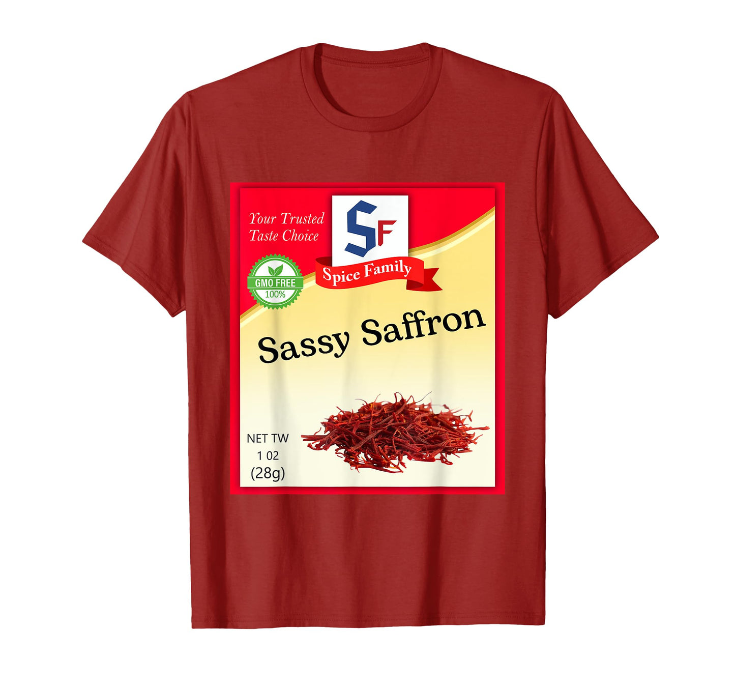 Sassy Saffron Condiment Costume Holiday Spice Costumes T-Shirt