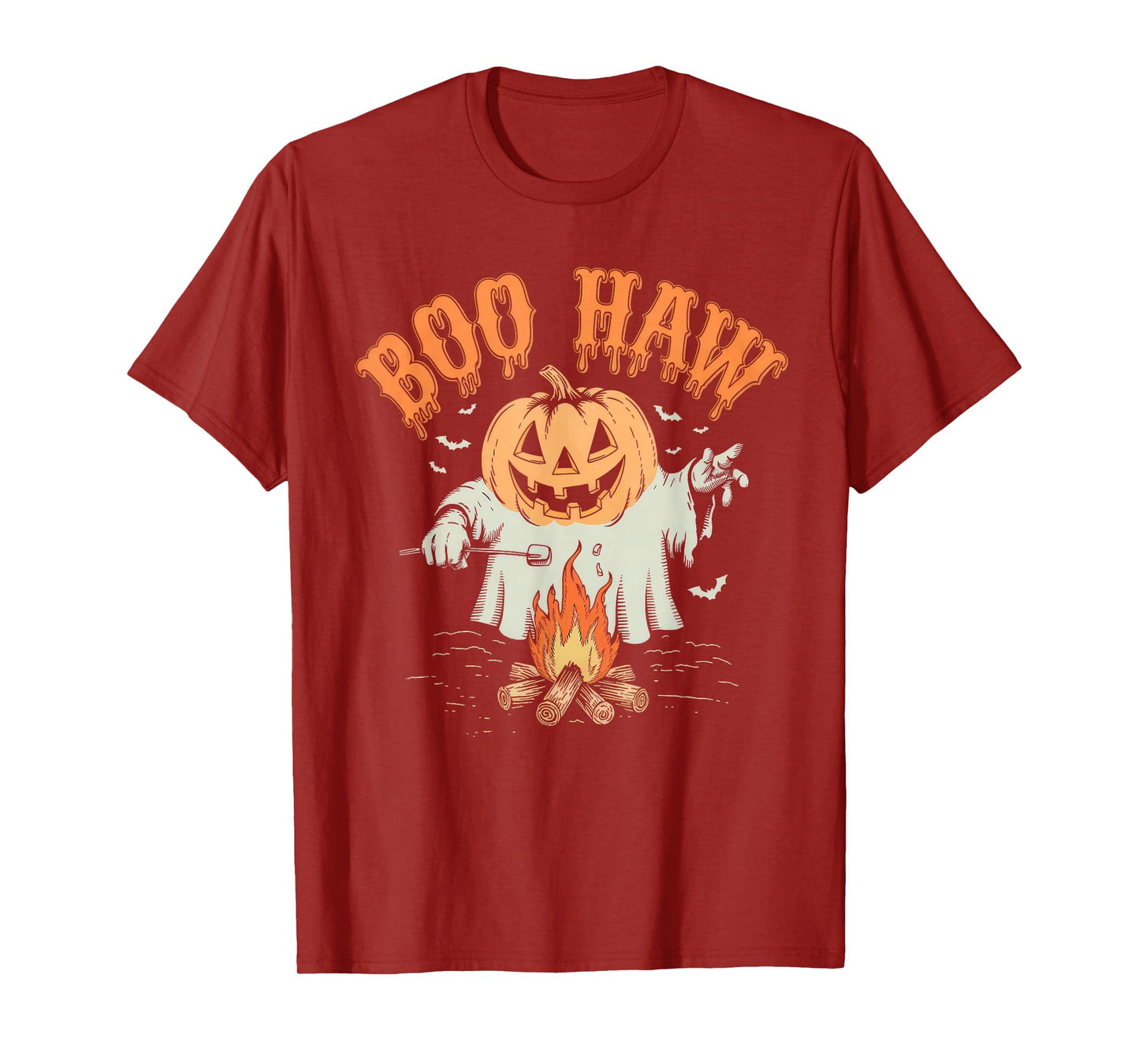 Halloween Costume Boo Haw Witch Skeleton Scary Rodeo Western T-Shirt
