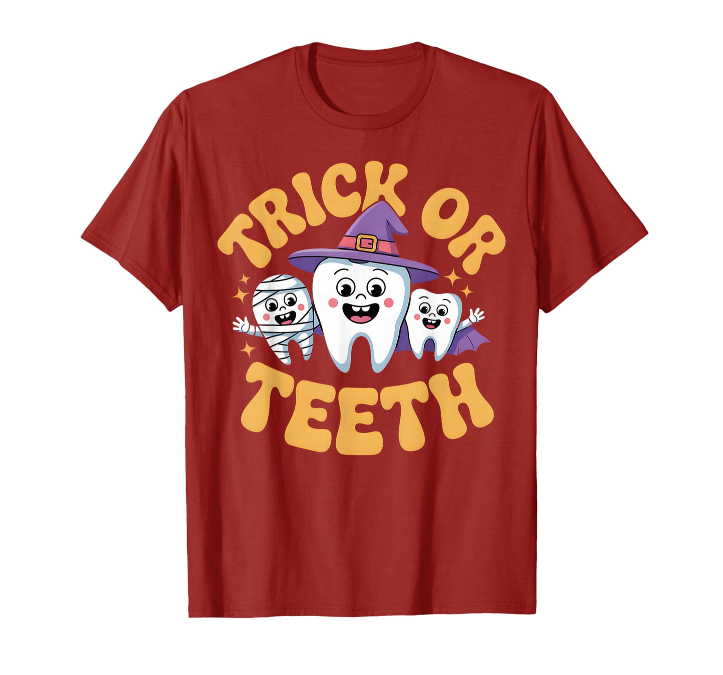 Trick or Teeth Cute Funny Dental Halloween Costume T-Shirt