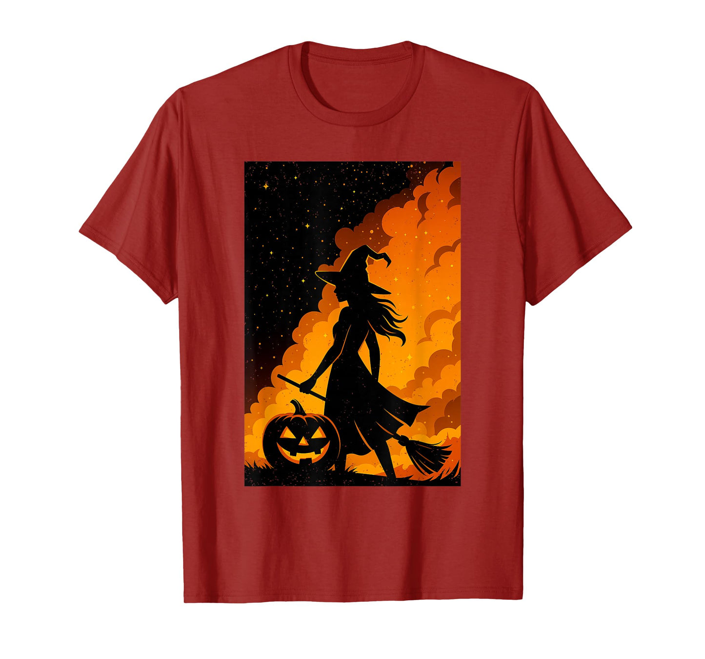 Witch Pumpkin Halloween Cute Occult Witchy Witchcraft Gothic T-Shirt