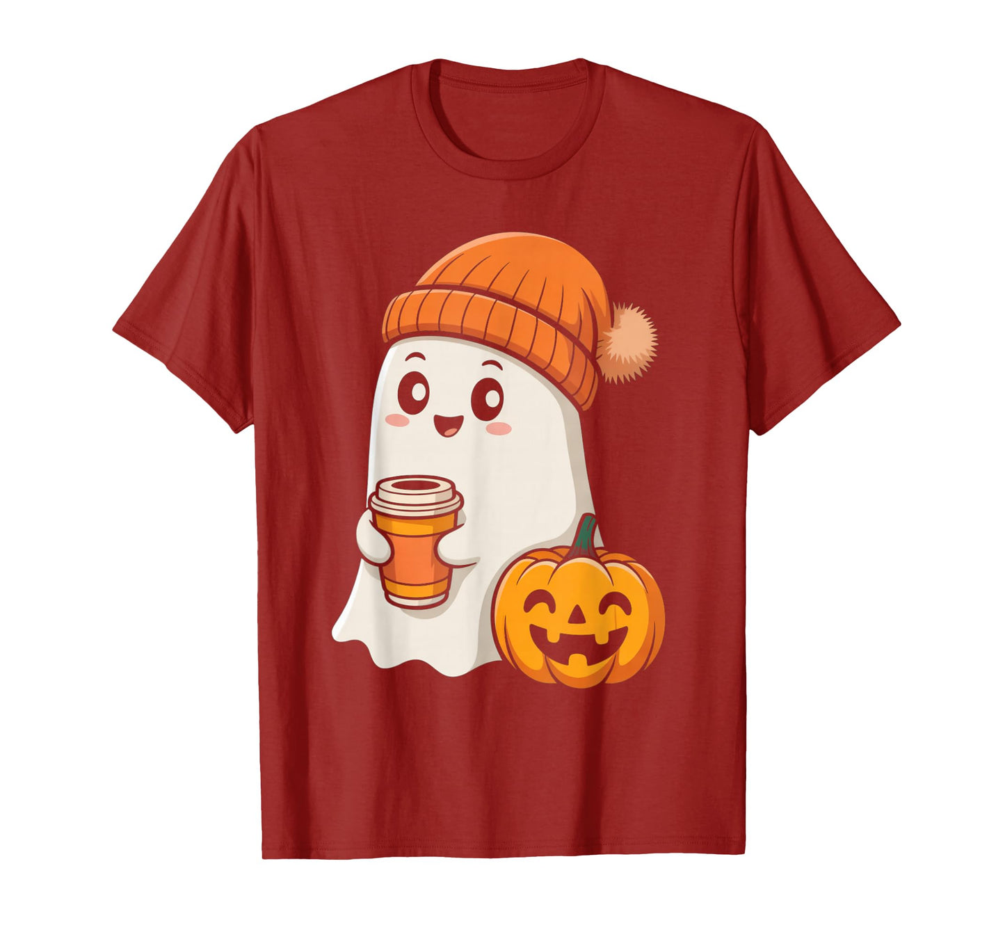 Halloween Costume Ghost Drinking Pumpkin Men Women Gifts T-Shirt