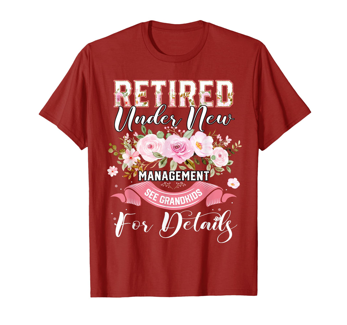 Retired 2025 Funny Retirement Floral For Women 2025 T-Shirt