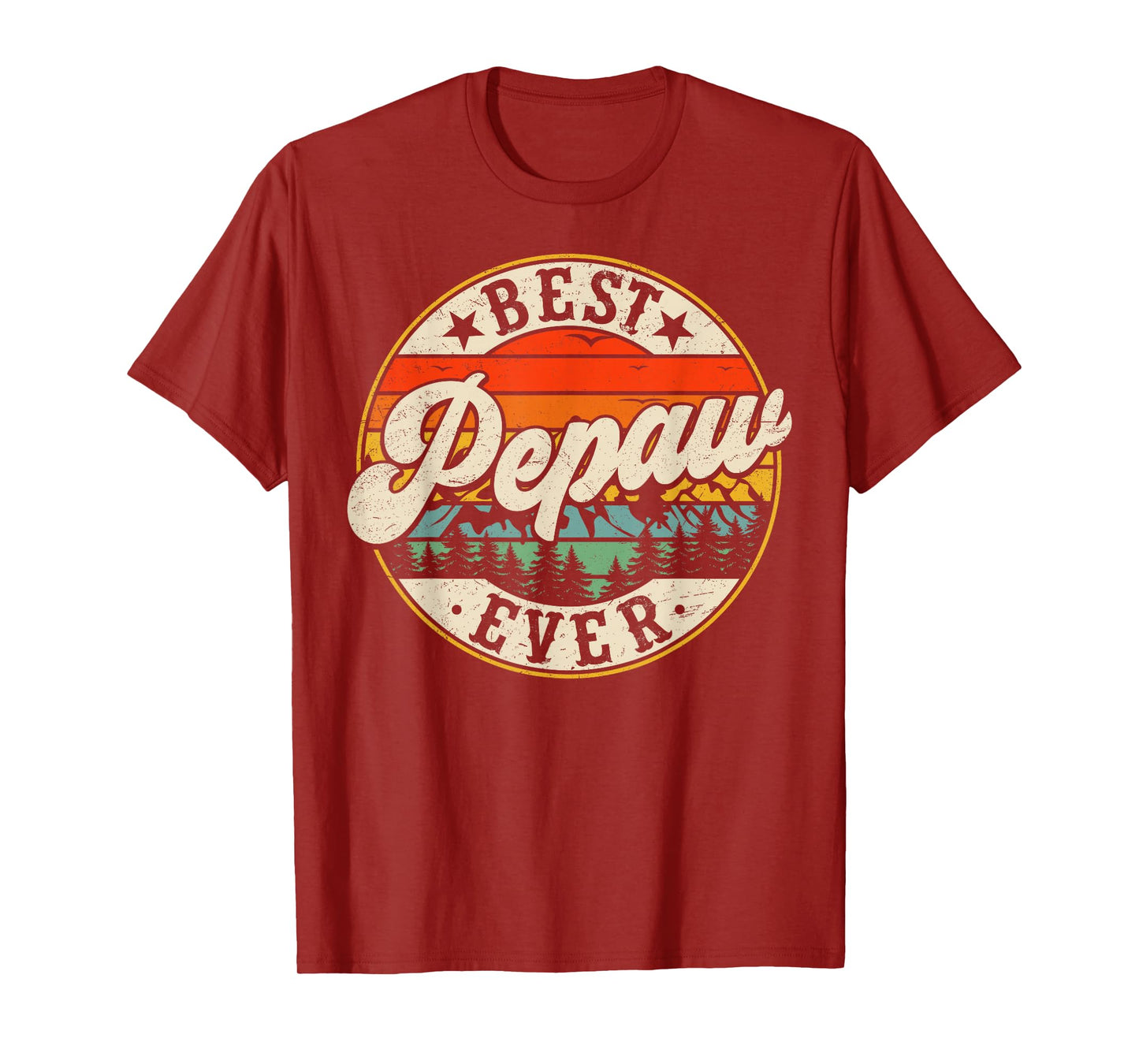 Vintage Best Pepaw Ever Father's Day Grandpa Men T-Shirt