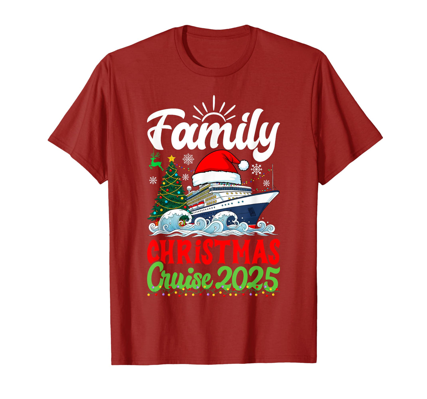 Family Christmas Cruise Holiday 2025 Matching Family Cruise T-Shirt
