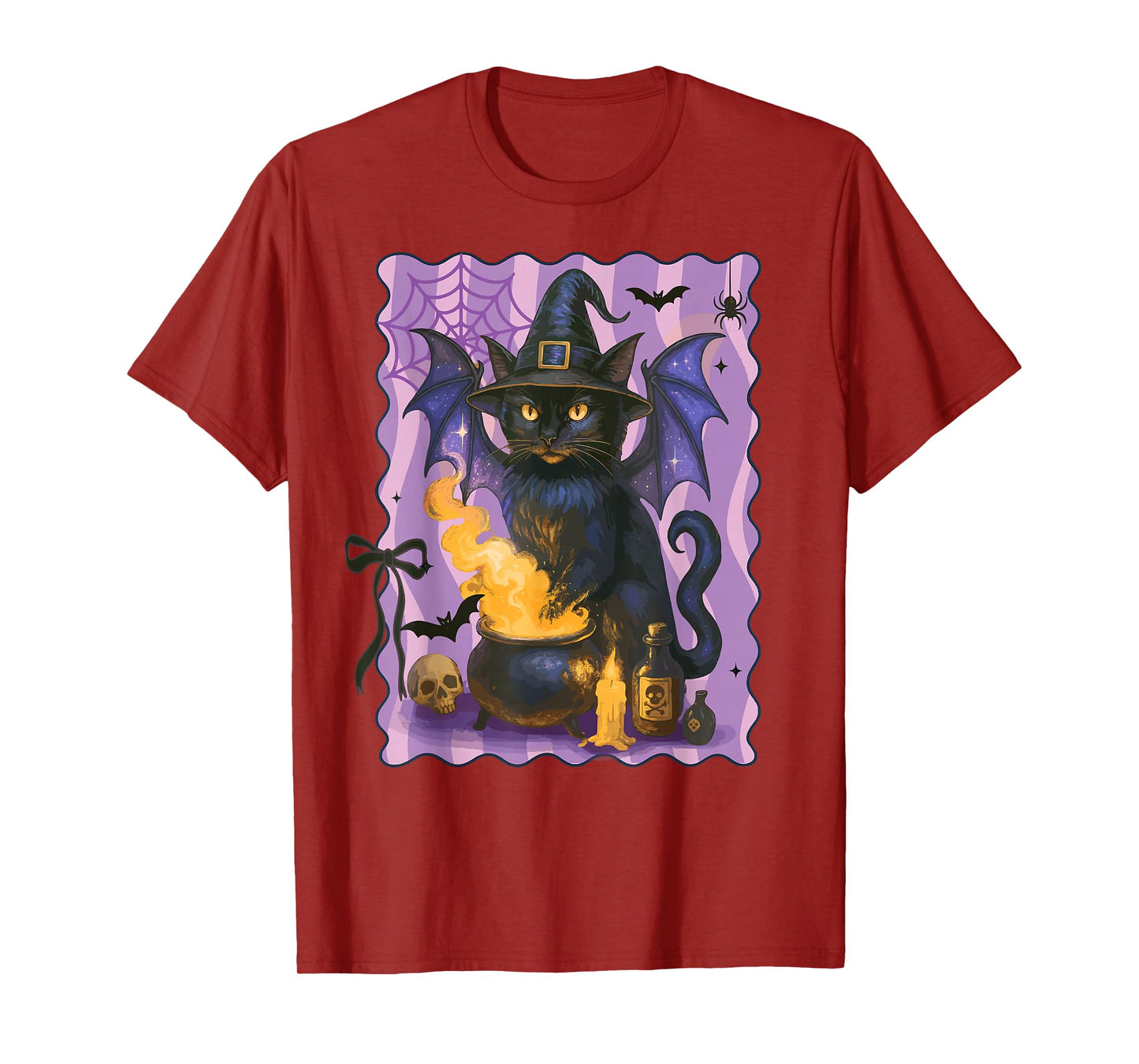 Black Cat Witch Halloween T-Shirt
