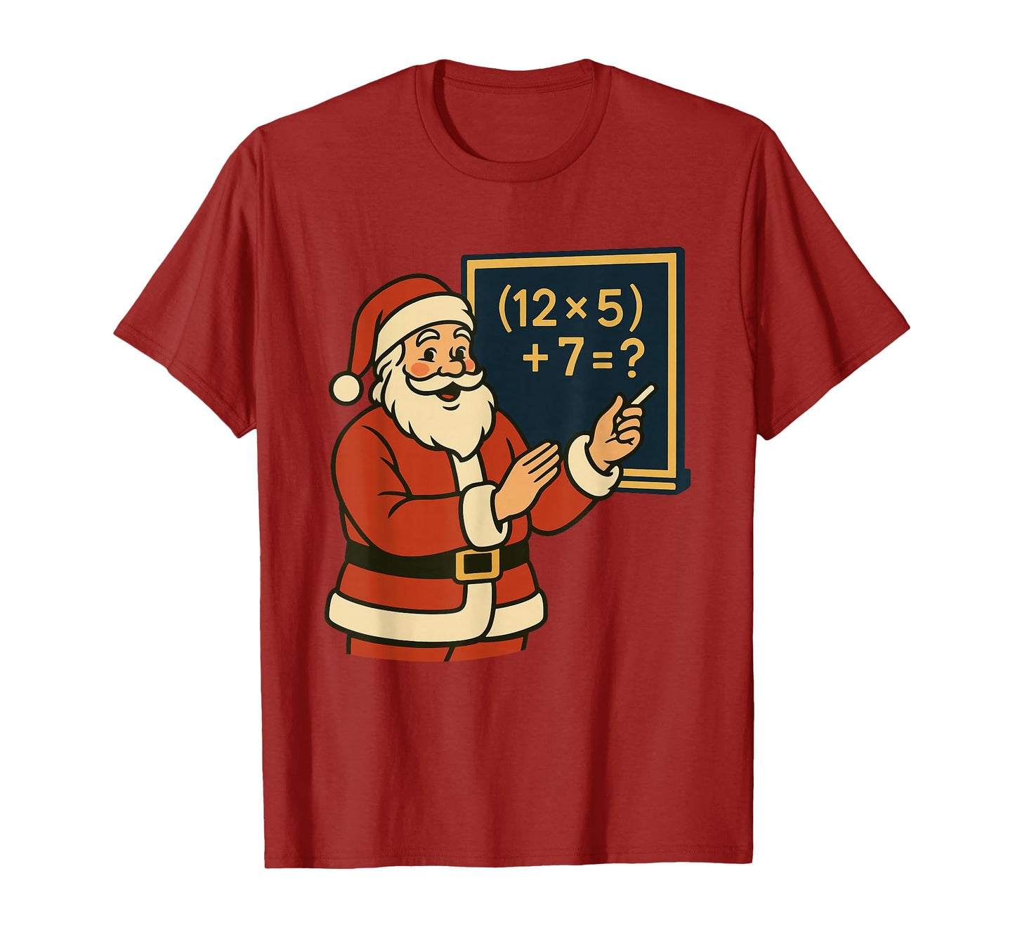 67 Teacher Santa Christmas Six Seven Meme Brainrot Math Xmas T-Shirt