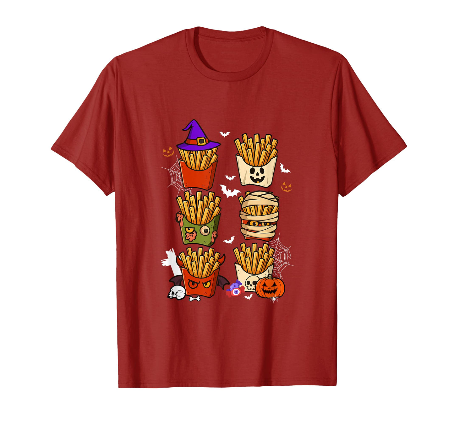 Horror French Fries Collection Boo Witch Zombie Halloween T-Shirt