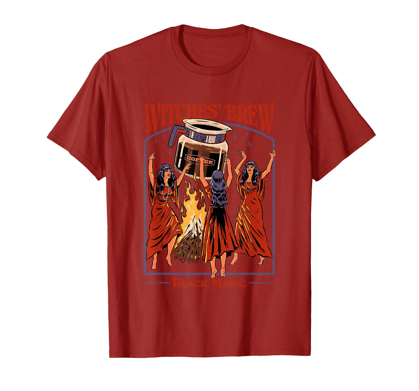 Witches Brew Coffee Sarcastic Vintage Funny Adult Humor T-Shirt