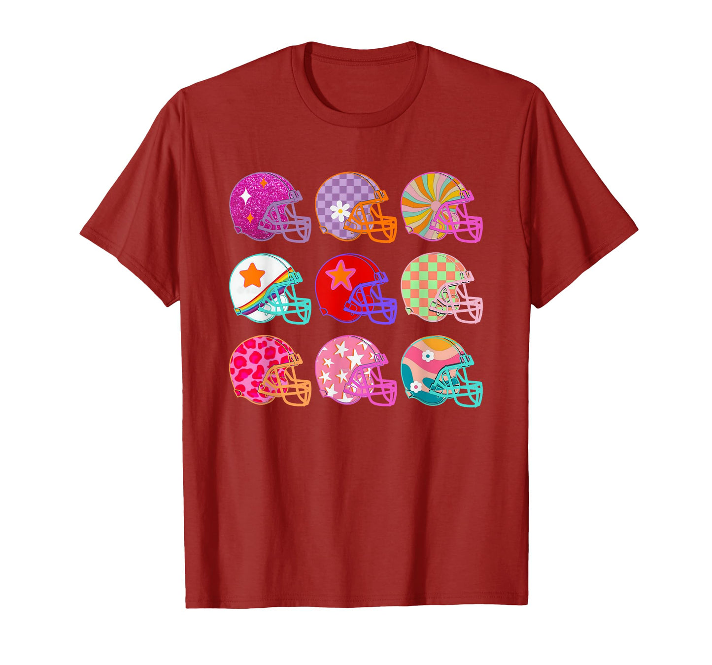 Football Hat Colorful Football For Football Players T-Shirt