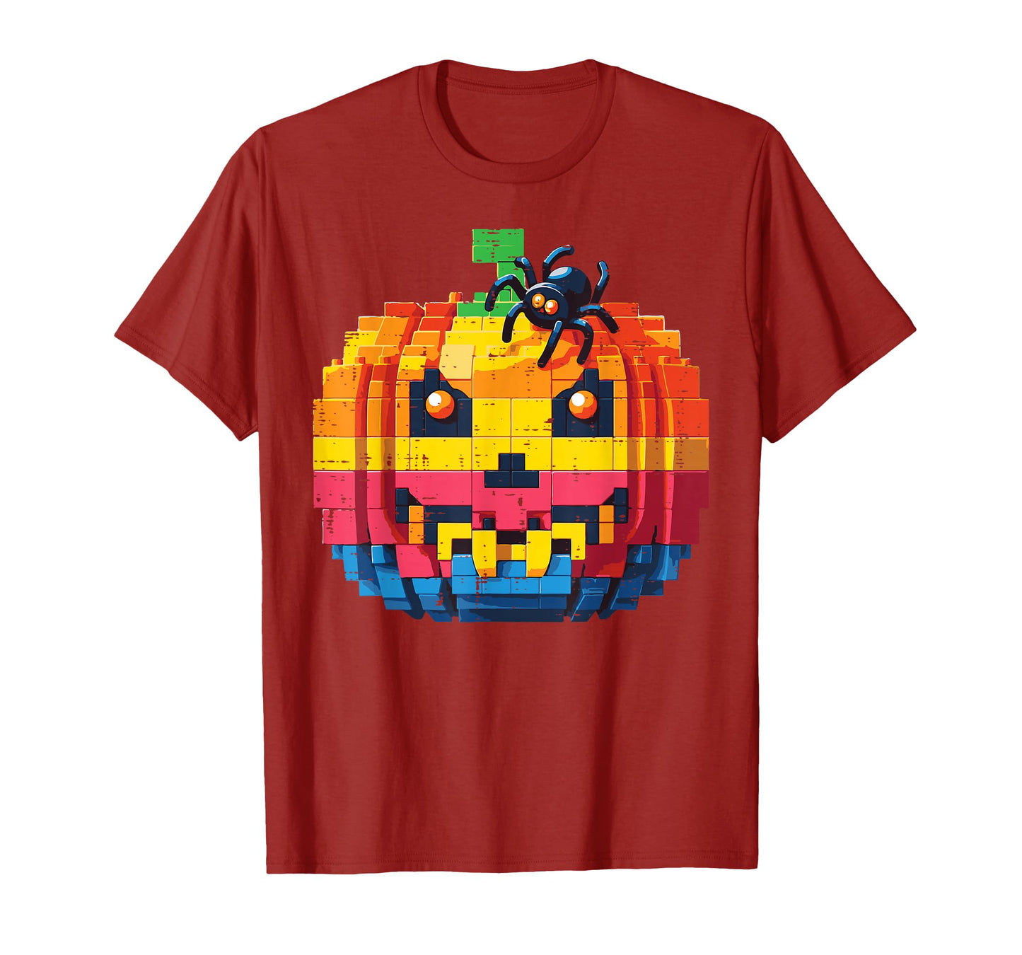 Halloween Blocks Pumpkin Bricks Costume Boys Kids Toddler T-Shirt