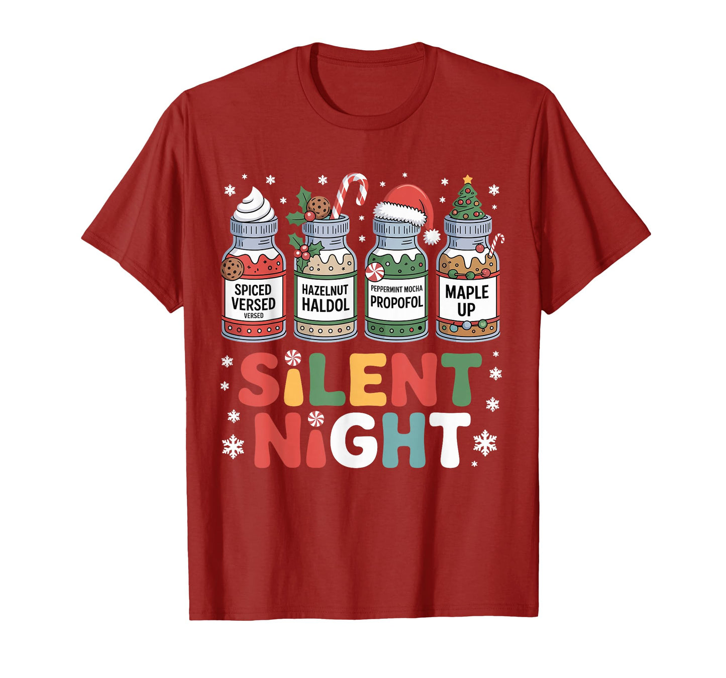Funny Santa Propofol Silent Night ICU Nurses Merry Christmas T-Shirt
