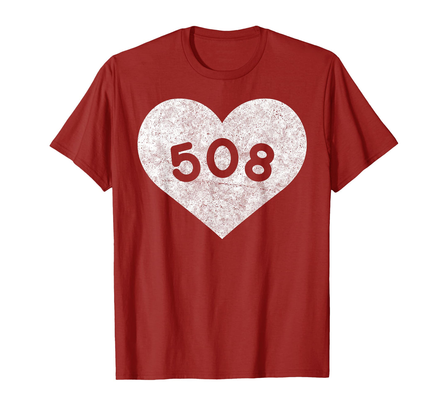 Massachusetts Area Code 508 Heart Shirt State Gift T-Shirt