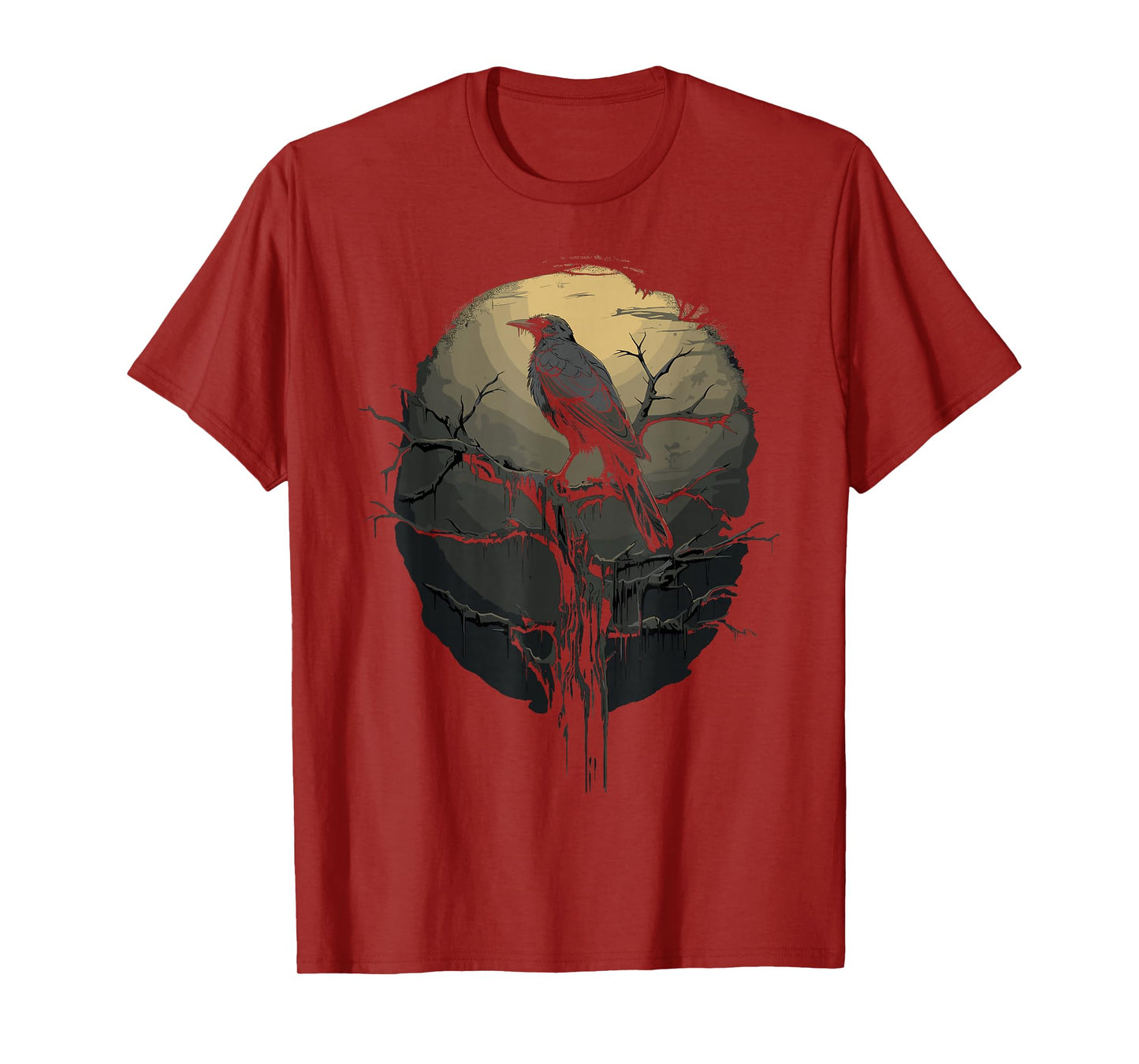 Beautiful Black Crow Raven Bird Silhouette T-Shirt