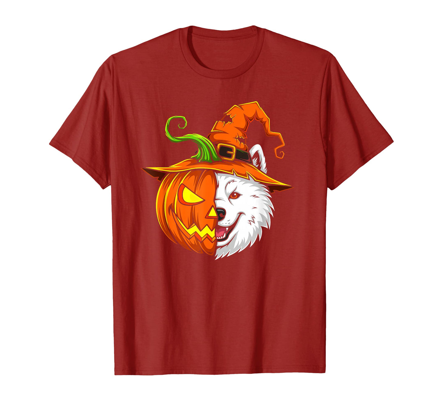 Samoyed Pumpkin Jack O Lantern Halloween Kids Mens Womens T-Shirt