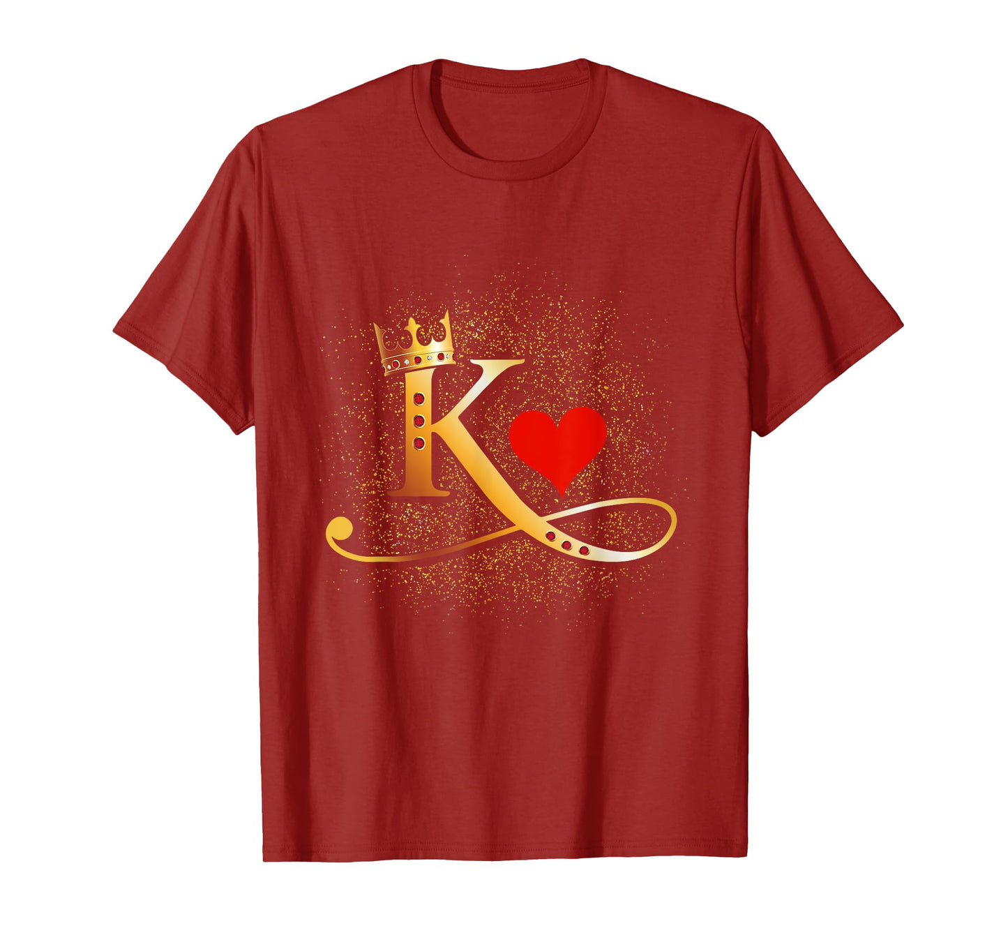 King & Queen of Hearts Crown Couple Saint Valentine's Day T-Shirt