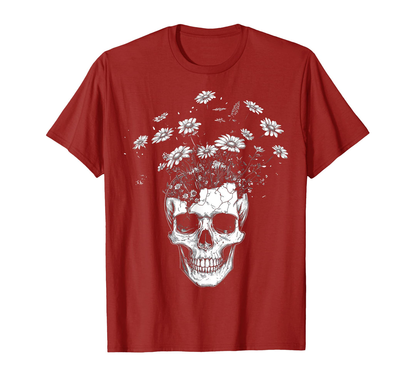 Goth Skeleton Floral Gothic T-Shirt