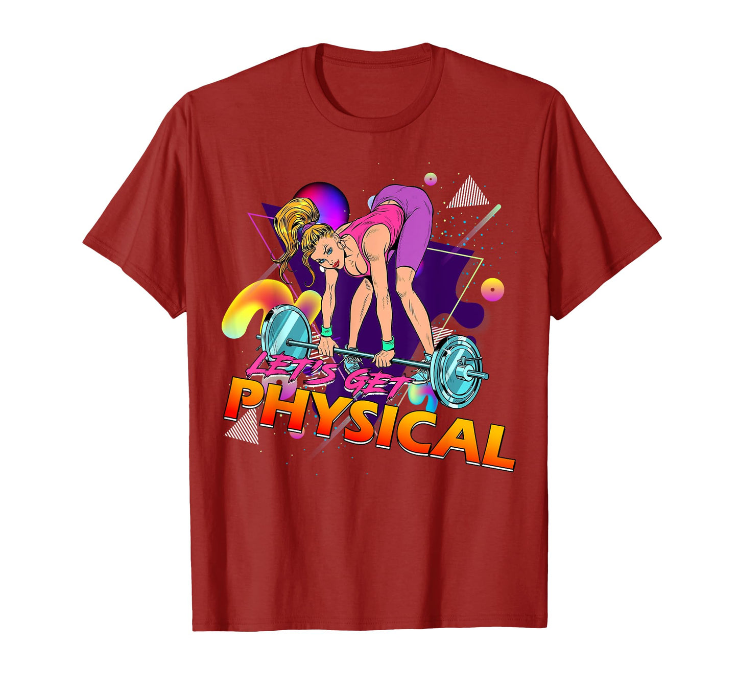 Let's Get Physical Workout Gym Totally Retro 80's T-Shirt