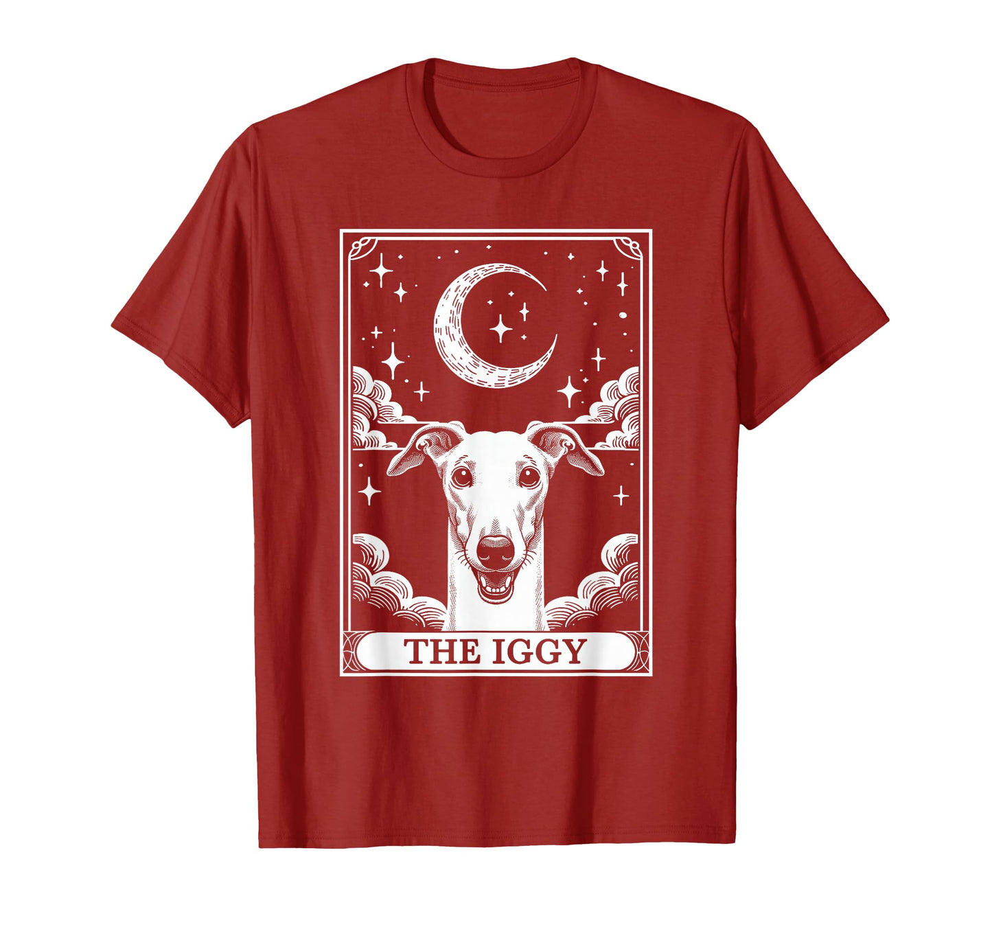 Tarot Card Vintage Crescent Moon Italian Greyhound Dog Mom T-Shirt
