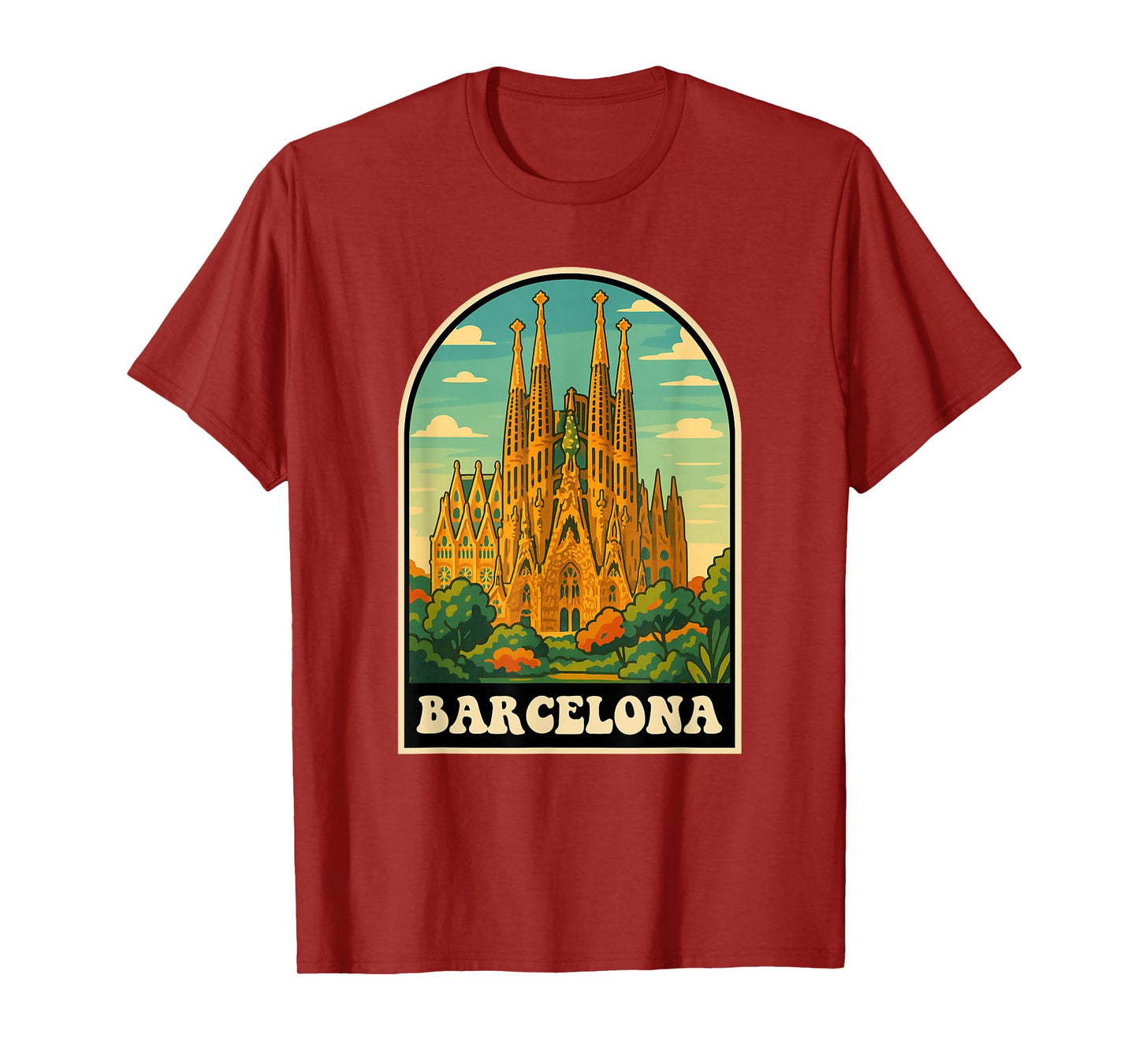 Barcelona Vintage Travel Spain T-Shirt