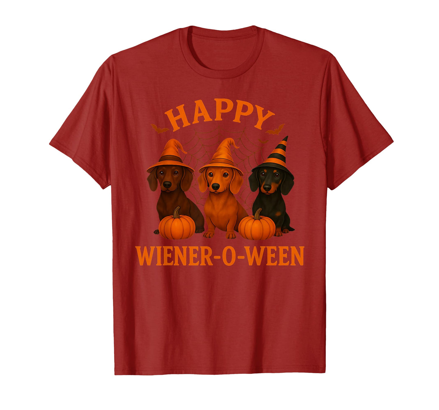 Happy Dachshund-O-Ween Wiener Dog Pumpkin Halloween T-Shirt