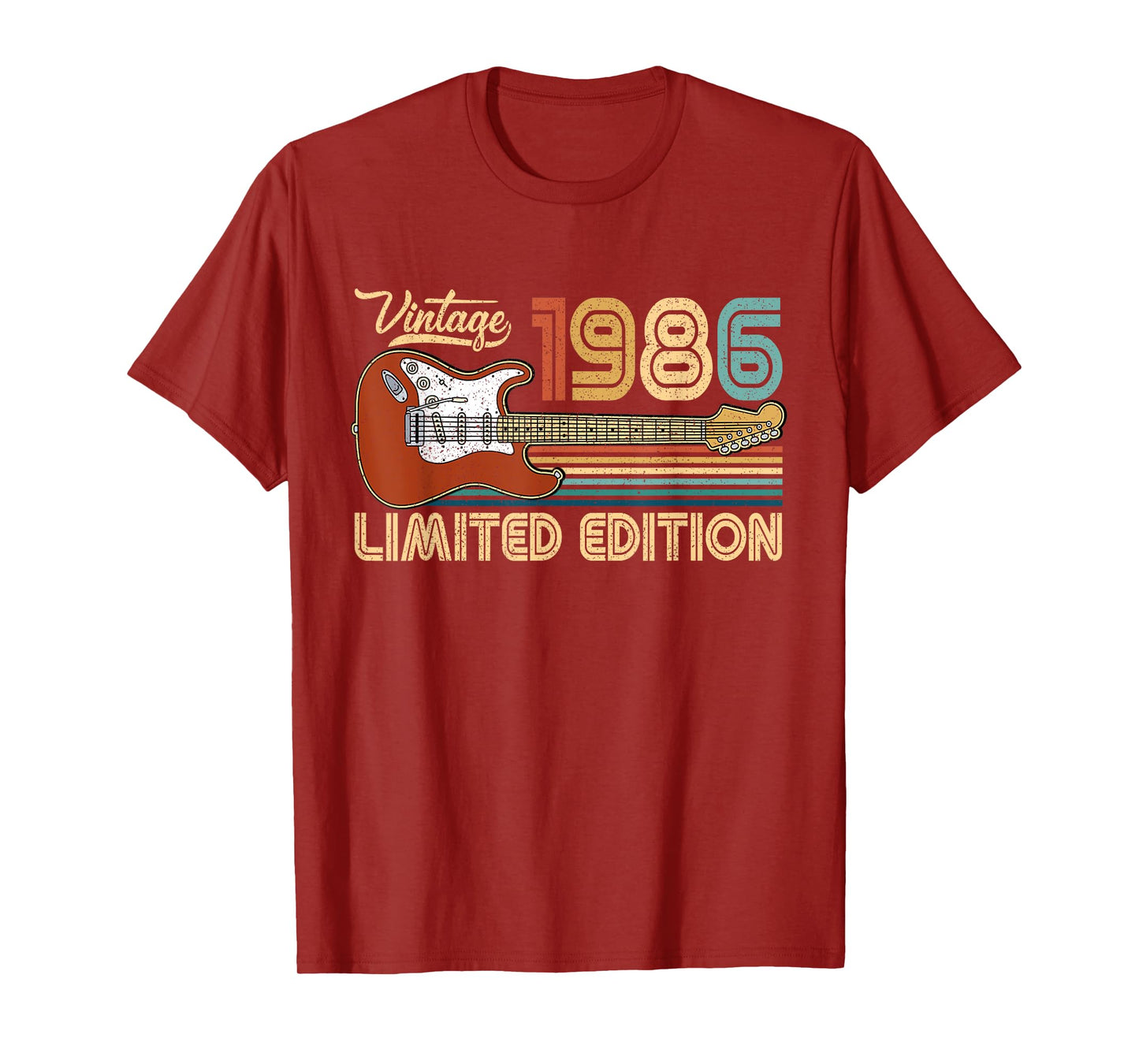 40 Years Old Vintage Made In 1986 Funny 40th Birthday Guitar T-Shirt