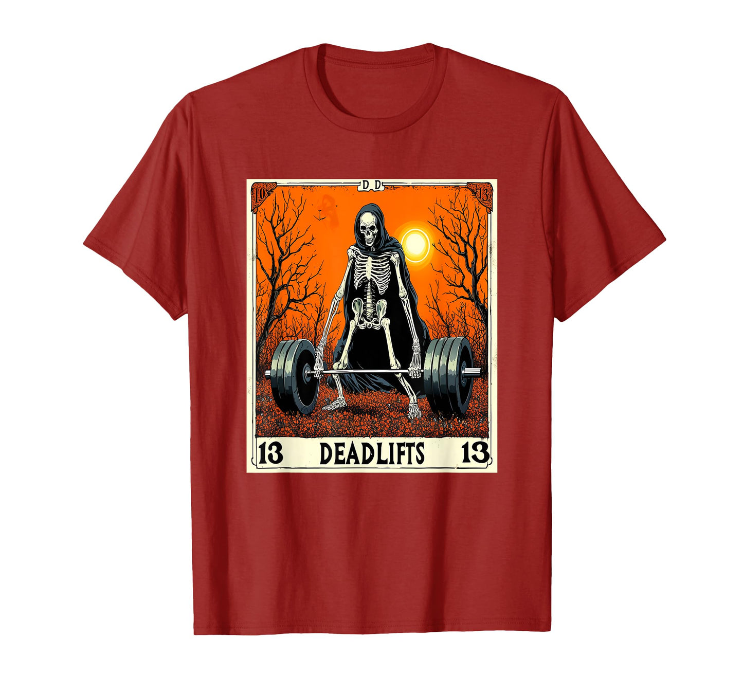 Lift of Death Tarot Deadlifts Gym Reaper's Workout 09Q36N T-Shirt