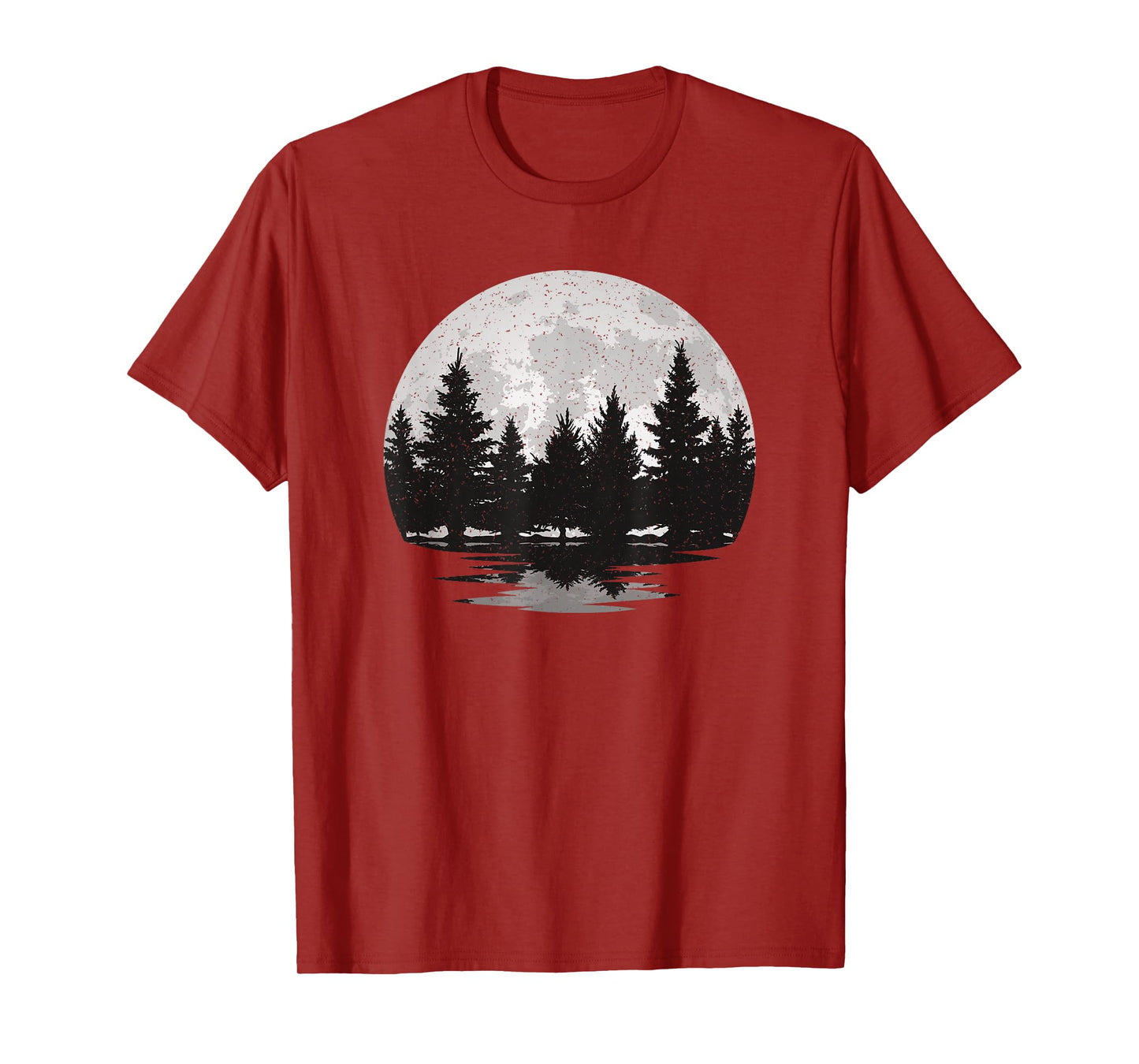 Forest Moon Landscape Outdoor Nature Vintage Graphic Men T-Shirt