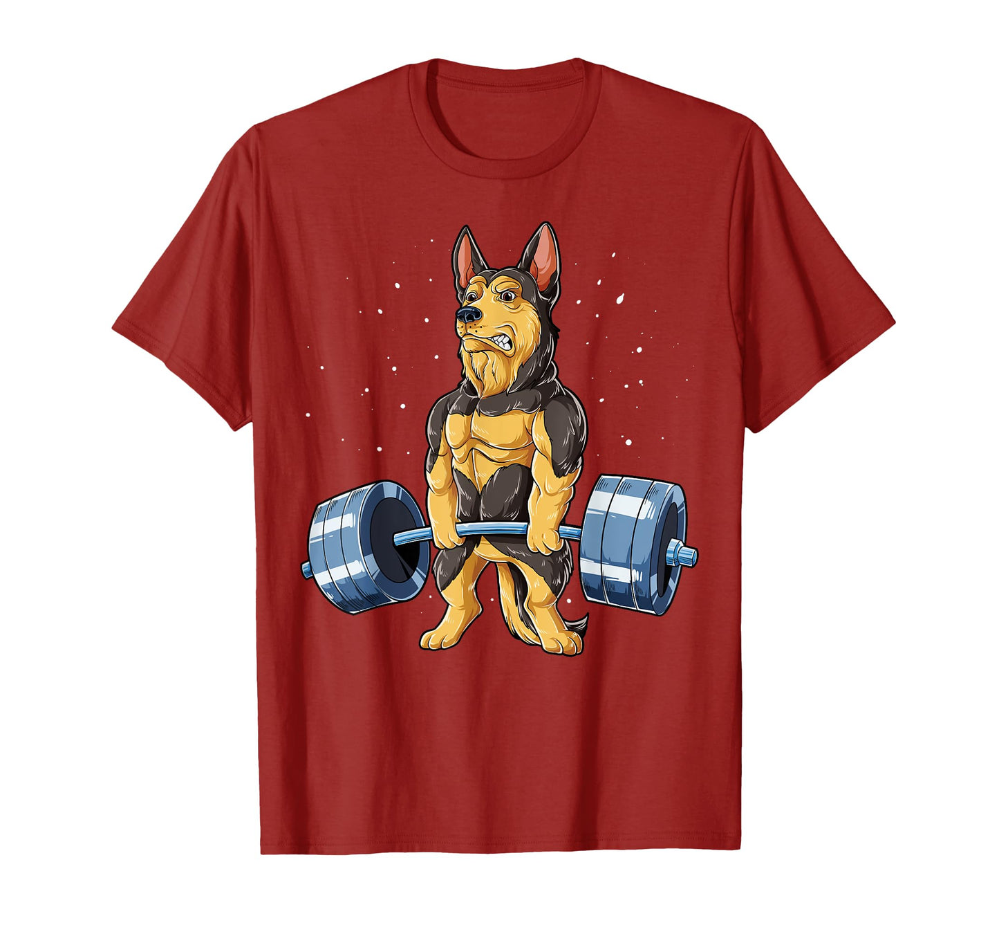 German Shepherd Weightlifting Funny Deadlift Men Fitness Gym T-Shirt