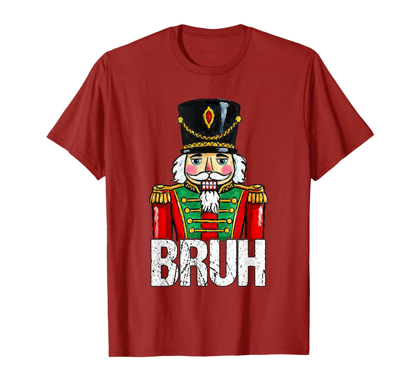 Bruh Christmas Nutcracker Santa Claus Holiday Xmas Mens Boys T-Shirt