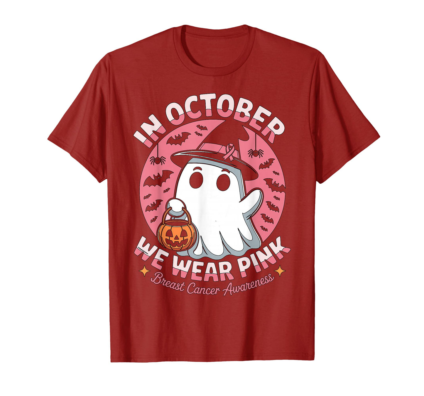 in October We Wear Pink Shirt Breast Cancer Shirts for Women T-Shirt