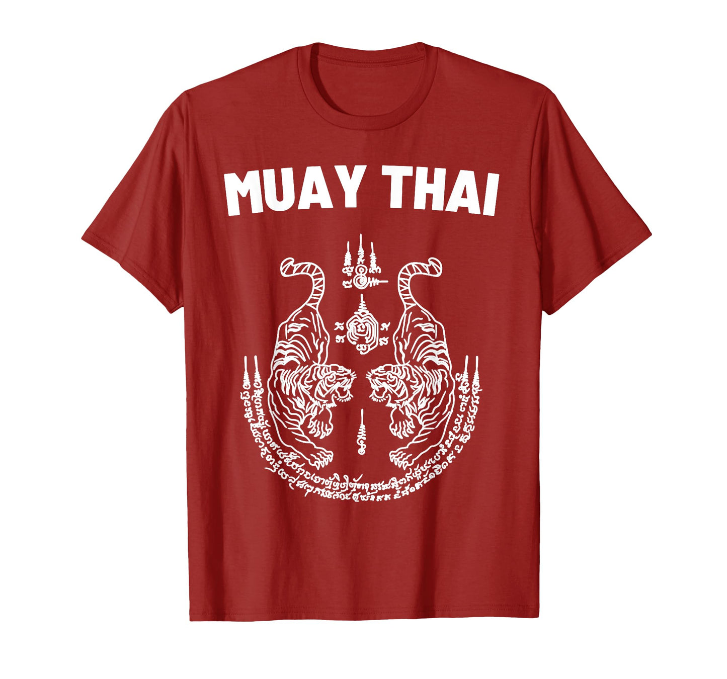 Sak Yant Muay Thai Art Tattoo Twin Tiger Kickboxing Thailand T-Shirt