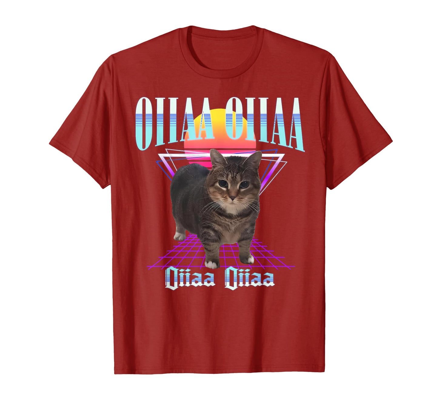 Oiia Oiia Cat Meme Funny Spining Cat Gifts For Men Women Kid T-Shirt
