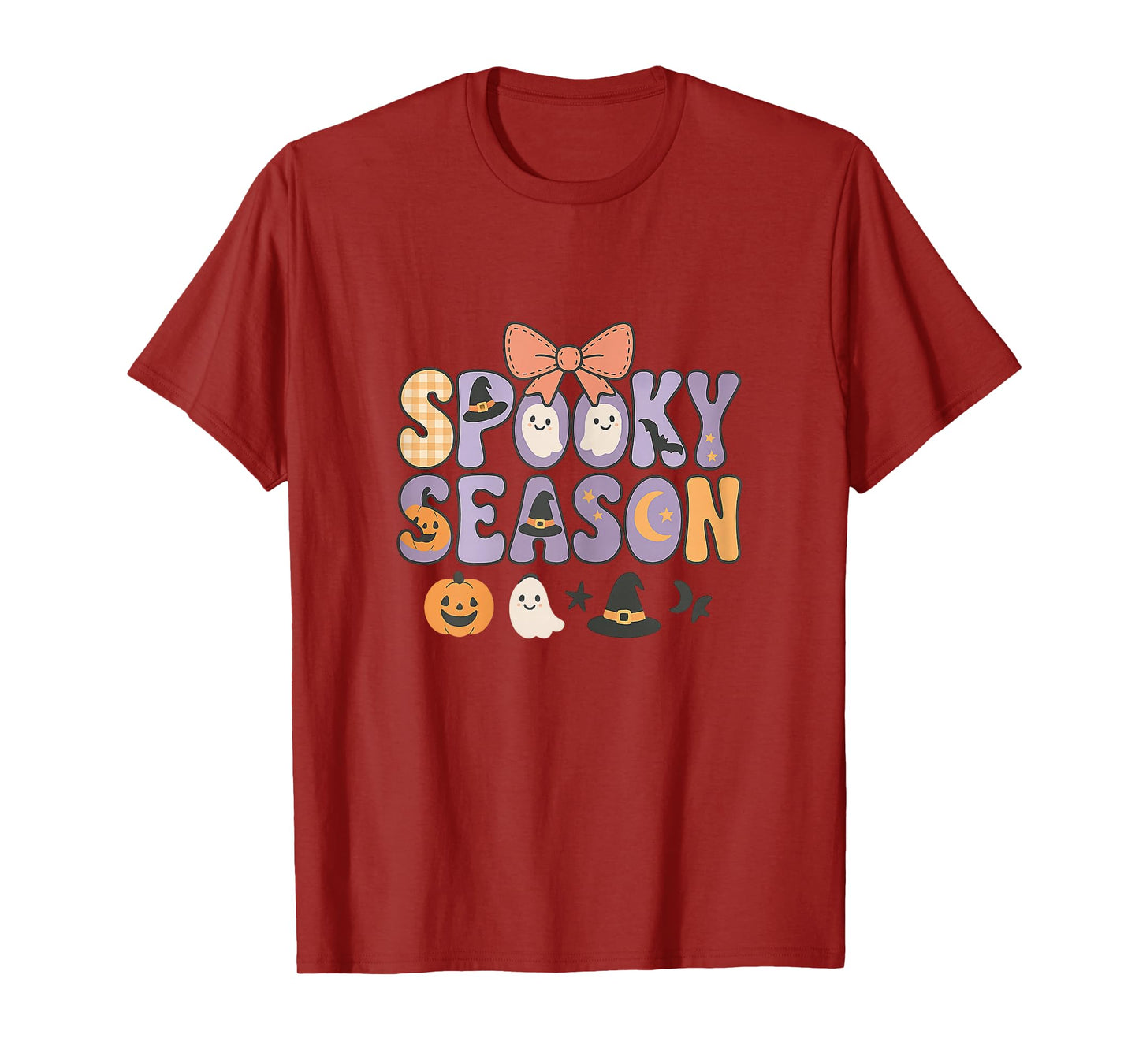 Spooky Season Retro Halloween Ghost Women Toddler Girl T-Shirt