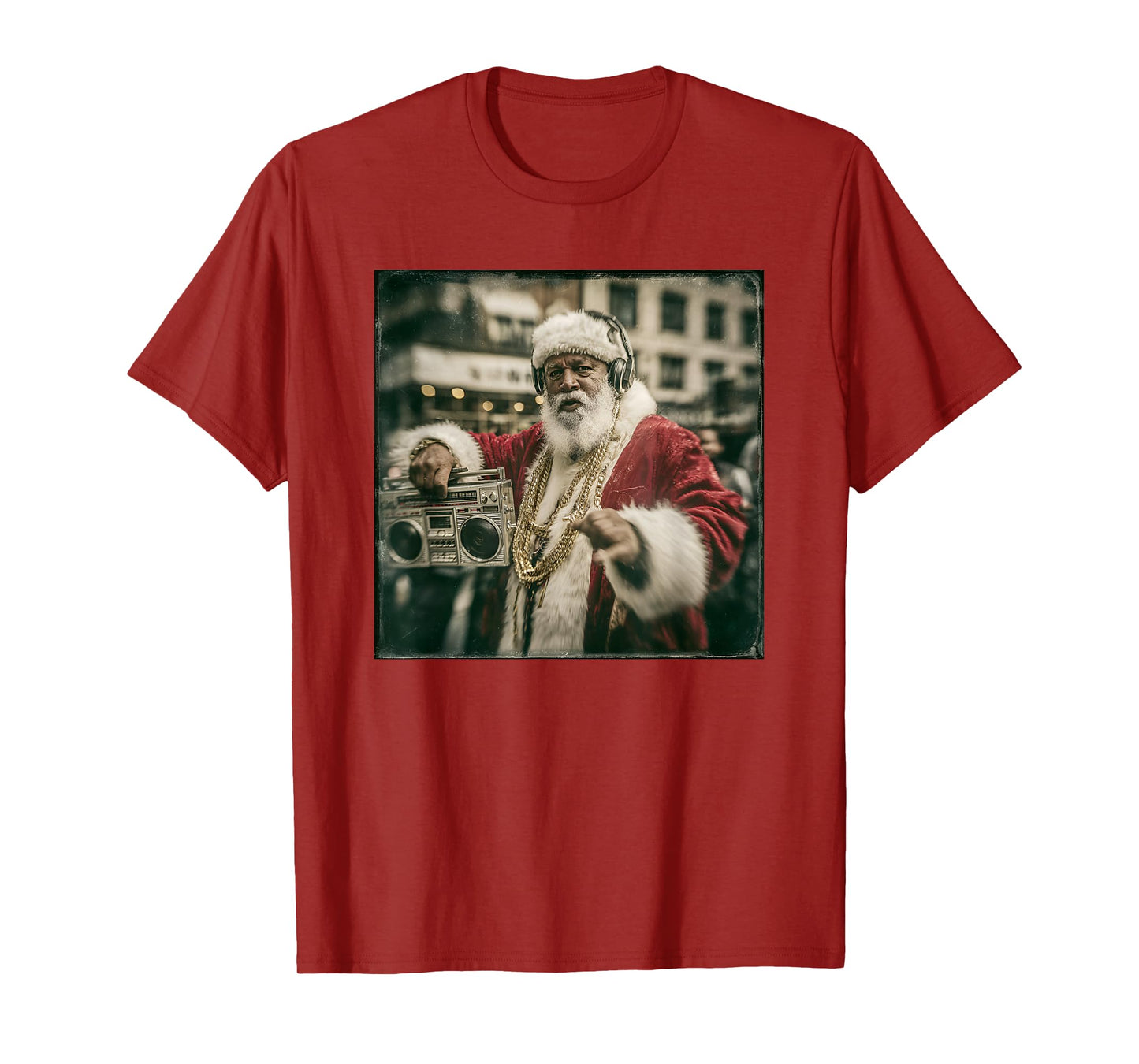 B-Boy Boombox Hip Hop Street Santa T-Shirt
