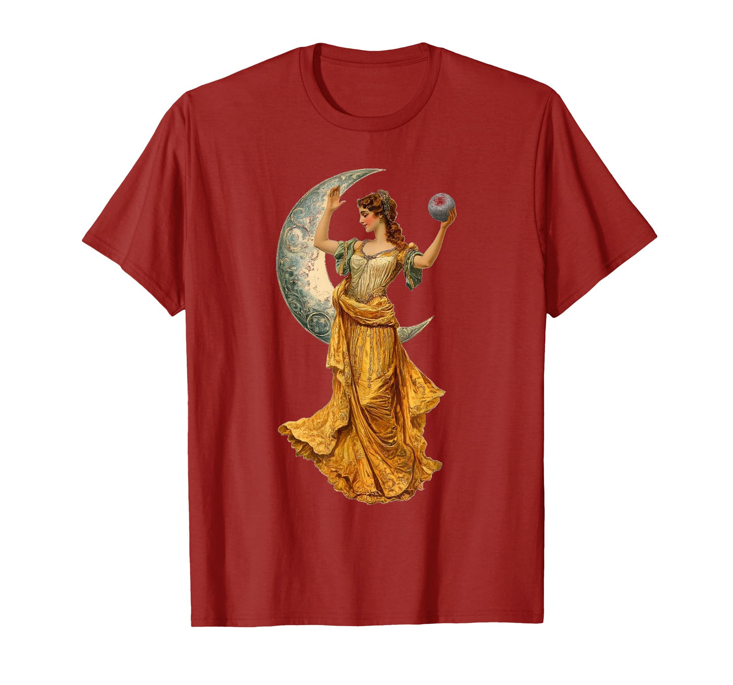 Vintage Victorian painting of the goddess of the moon. T-Shirt