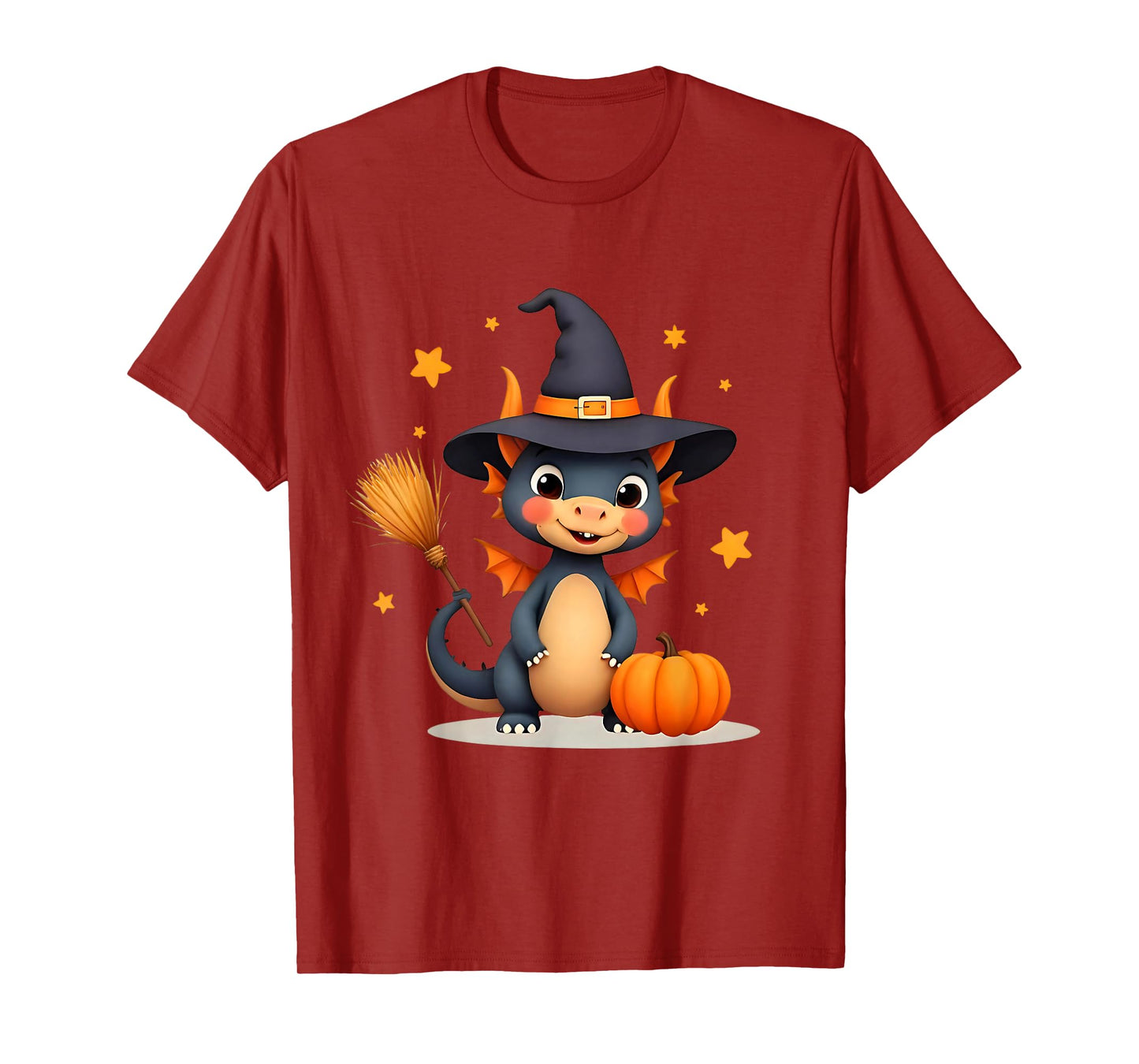 Cute Dragon Witch Pumpkins Halloween Matching Family Kids T-Shirt