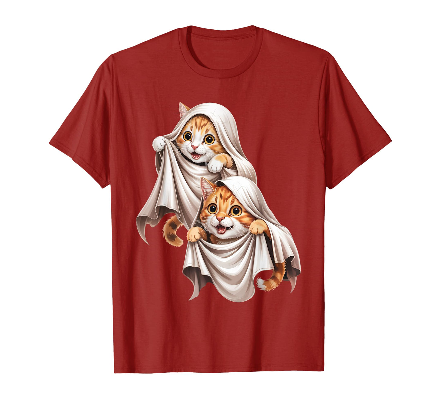Ghost Cat Meme Funny Halloween Costume for Men Women Kids T-Shirt