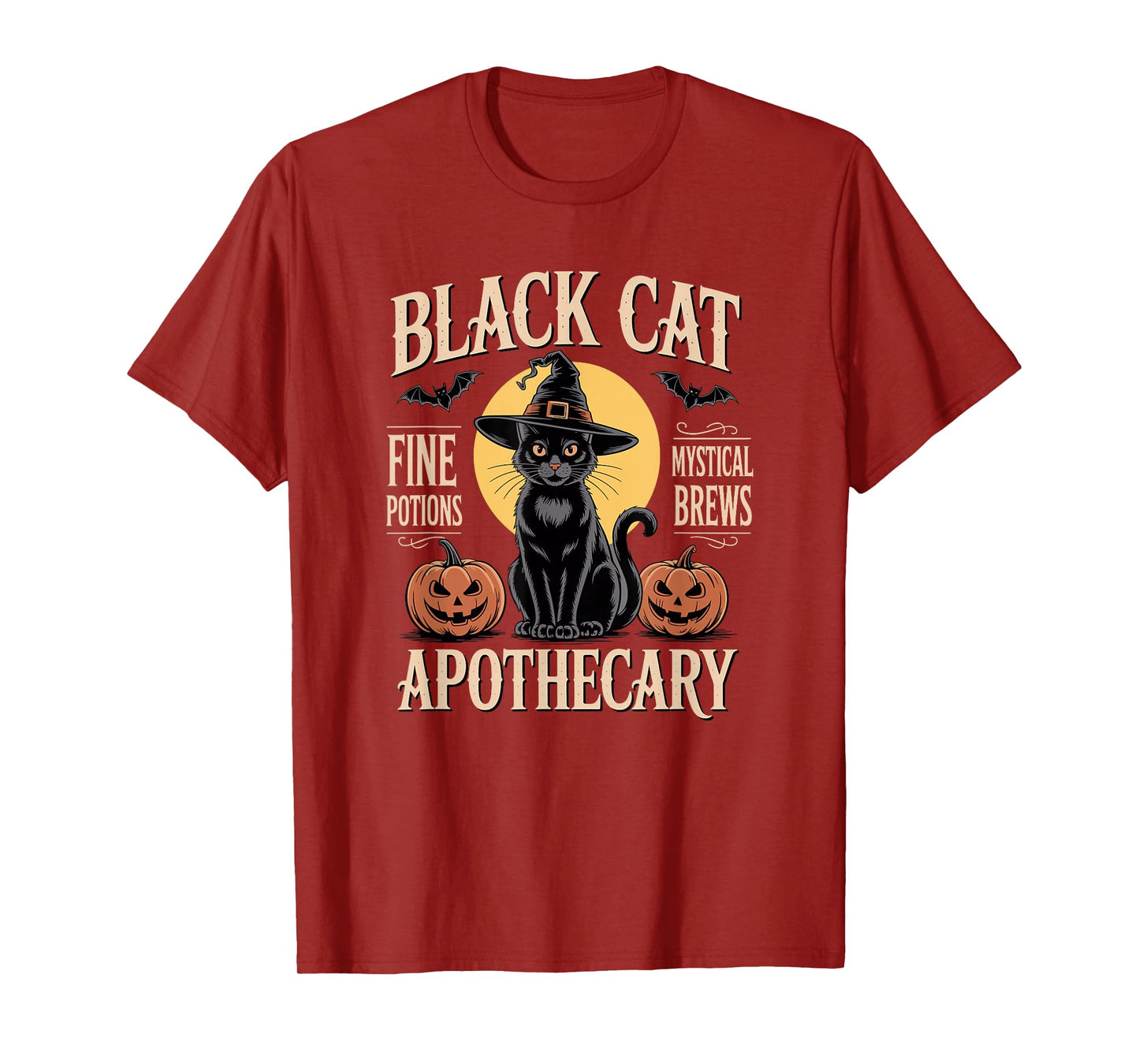 Black Cat Apothecary Halloween Costume T-Shirt