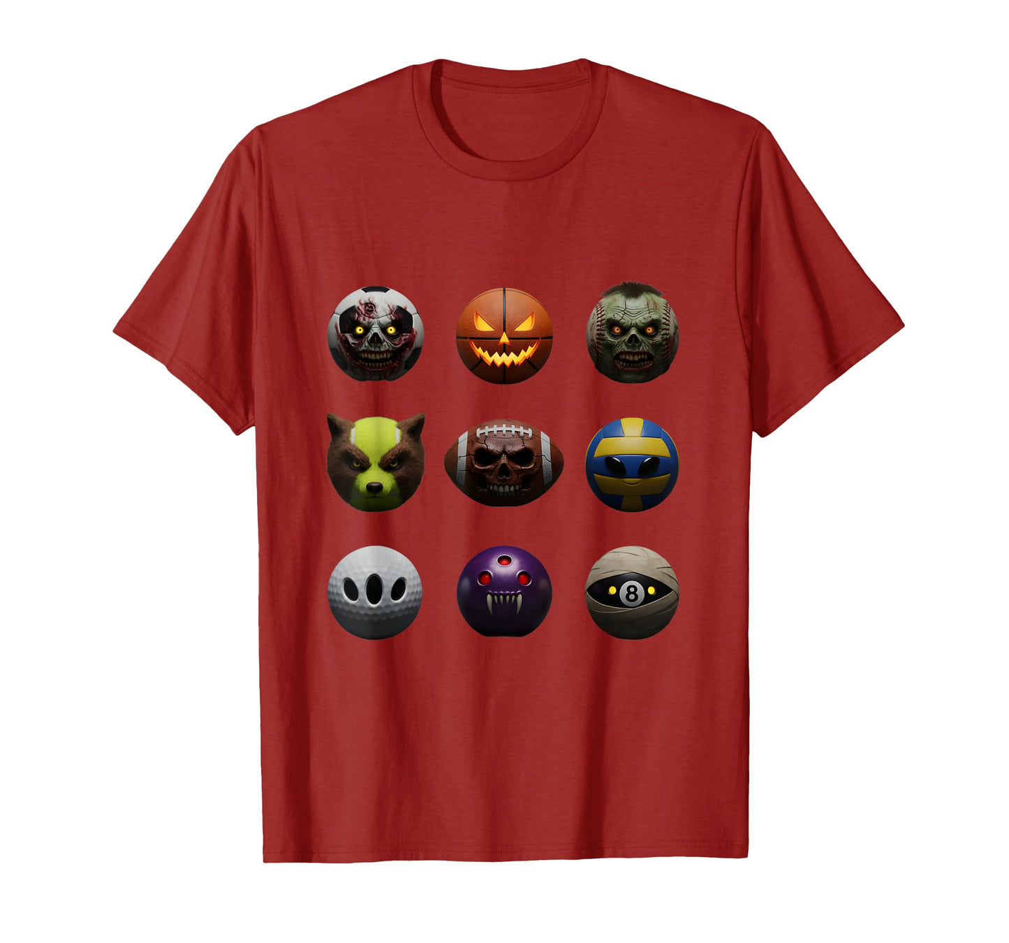 Halloween Building Ball Head Pumpkin Ghost Zombie Boys Sport T-Shirt