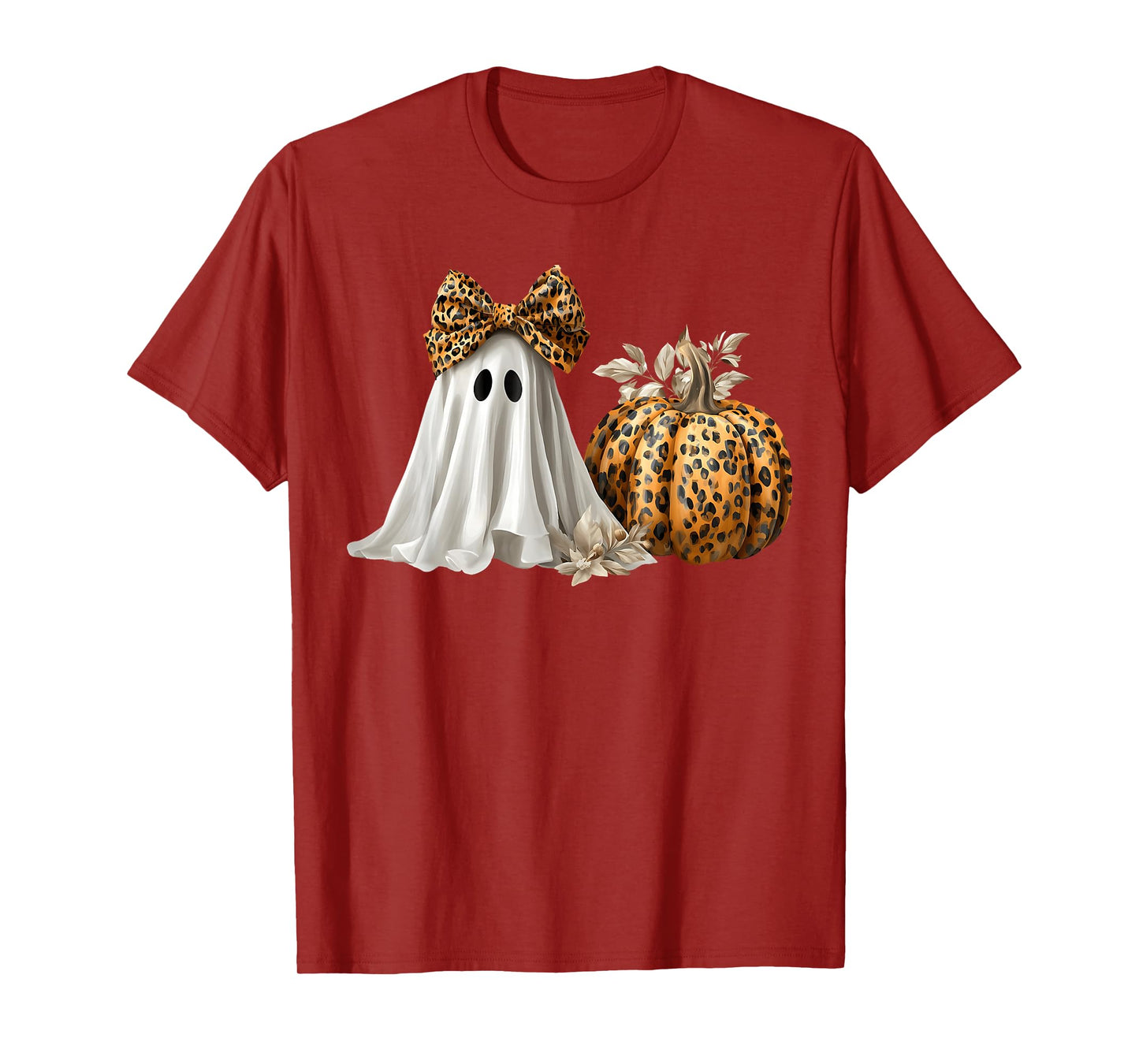 Halloween Boo Ghost Leopard Pumpkin Witch Hat Boys Girls Kid T-Shirt