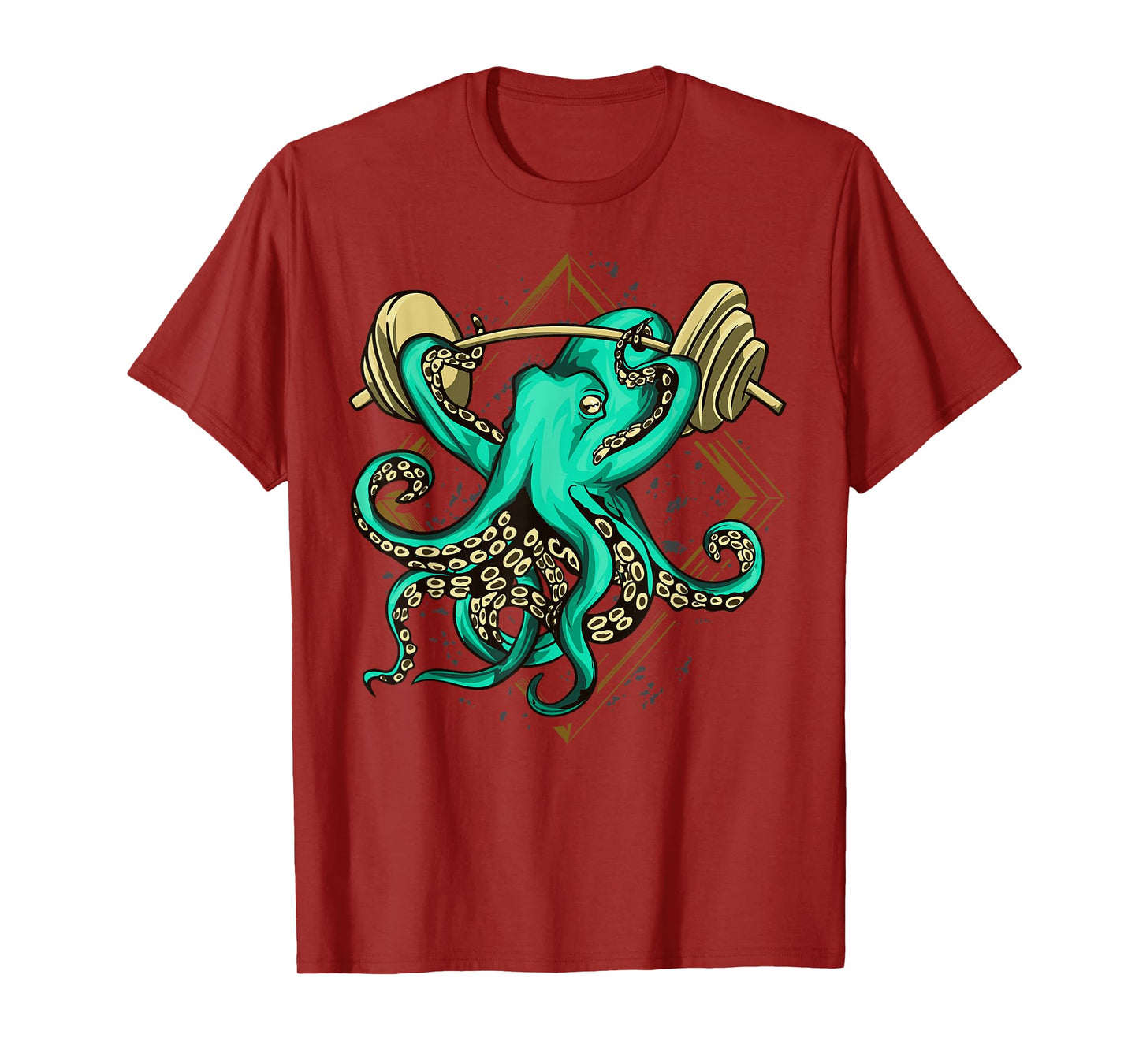 Octopus Weight Lifting Barbells Workout Fitness Bodybuilder T-Shirt