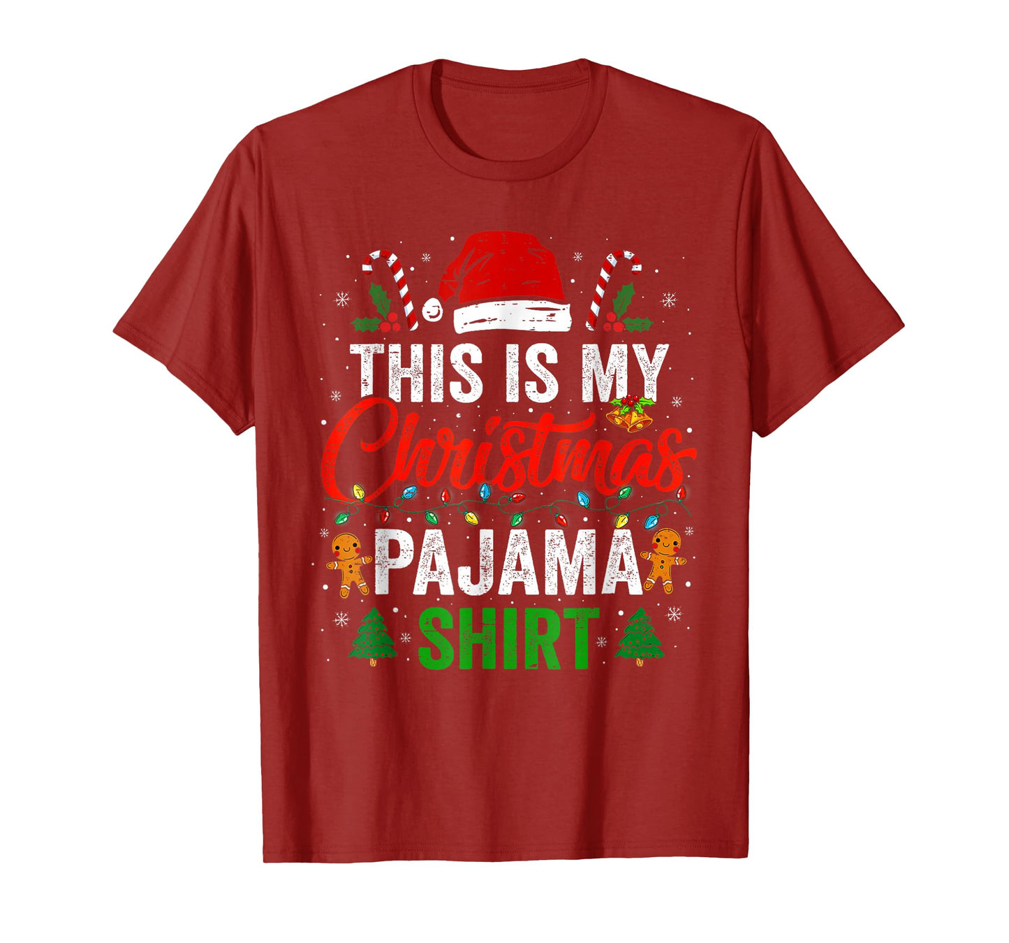 This is My Christmas Pajama Shirt Funny Xmas PJs Men Women T-Shirt