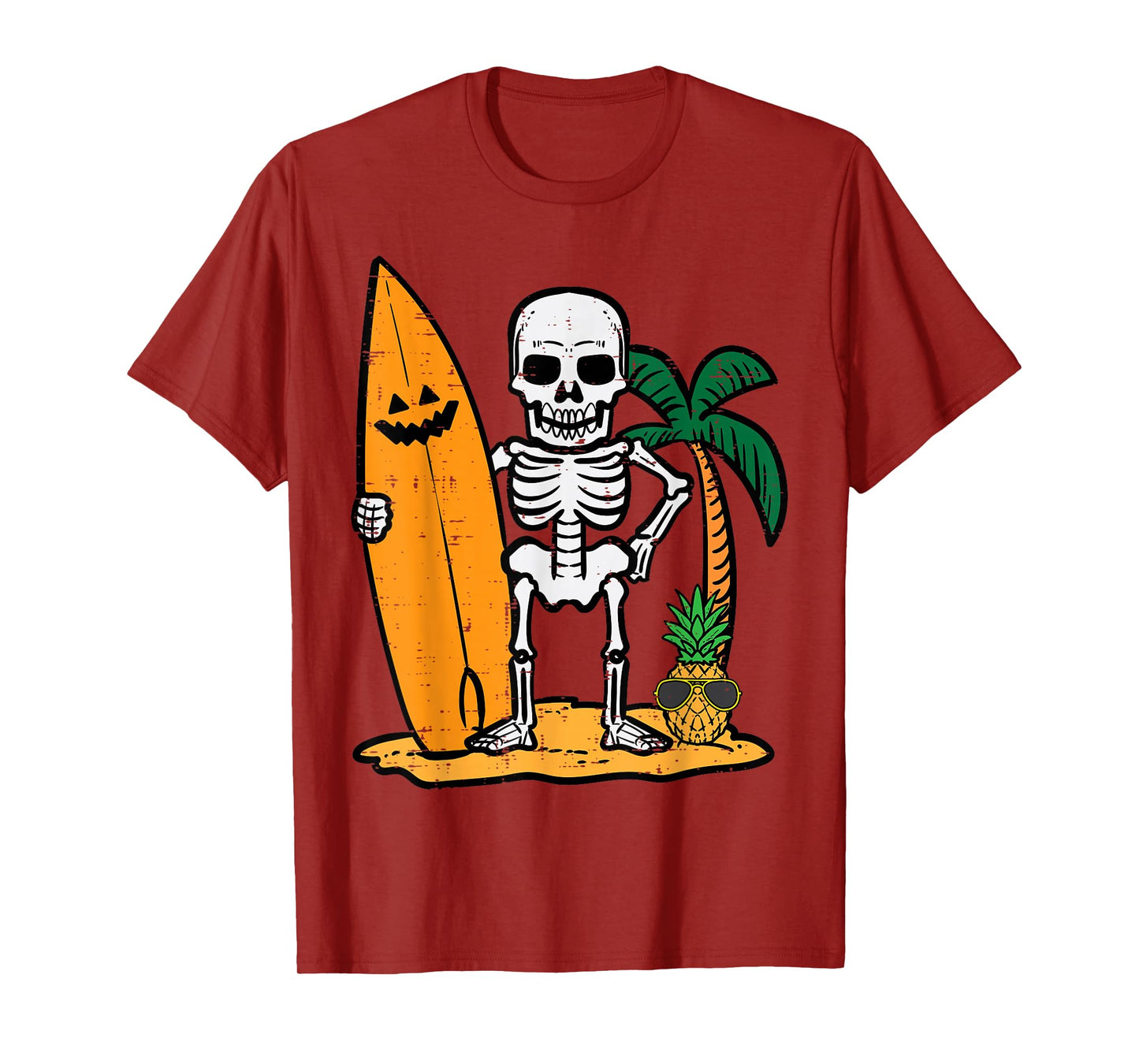 Halloween Surfer Skeleton Costume Hawaii Surf Men Women Kids T-Shirt