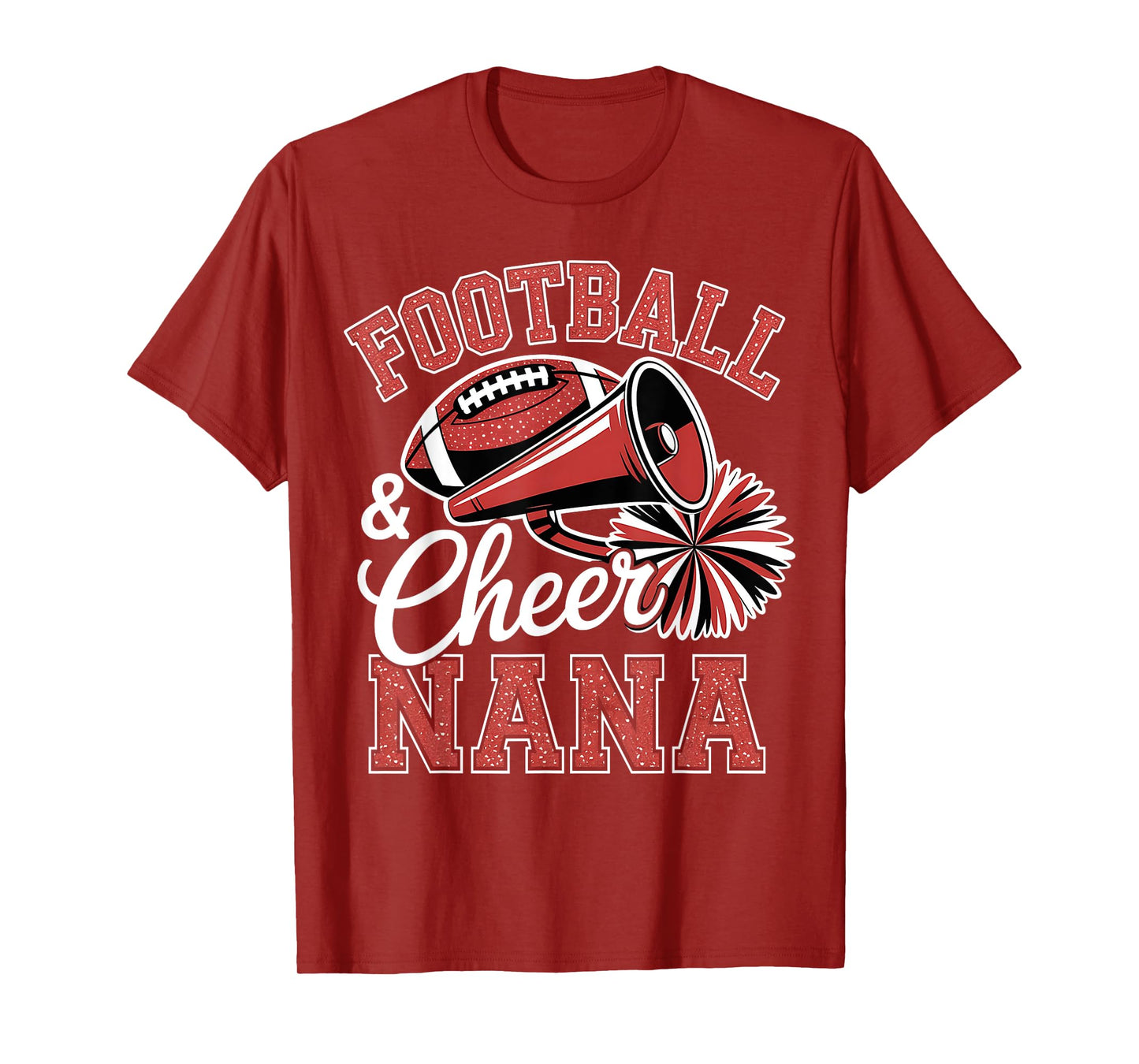 Football Cheer Nana for Women Men Vintage Cheerleader T-Shirt