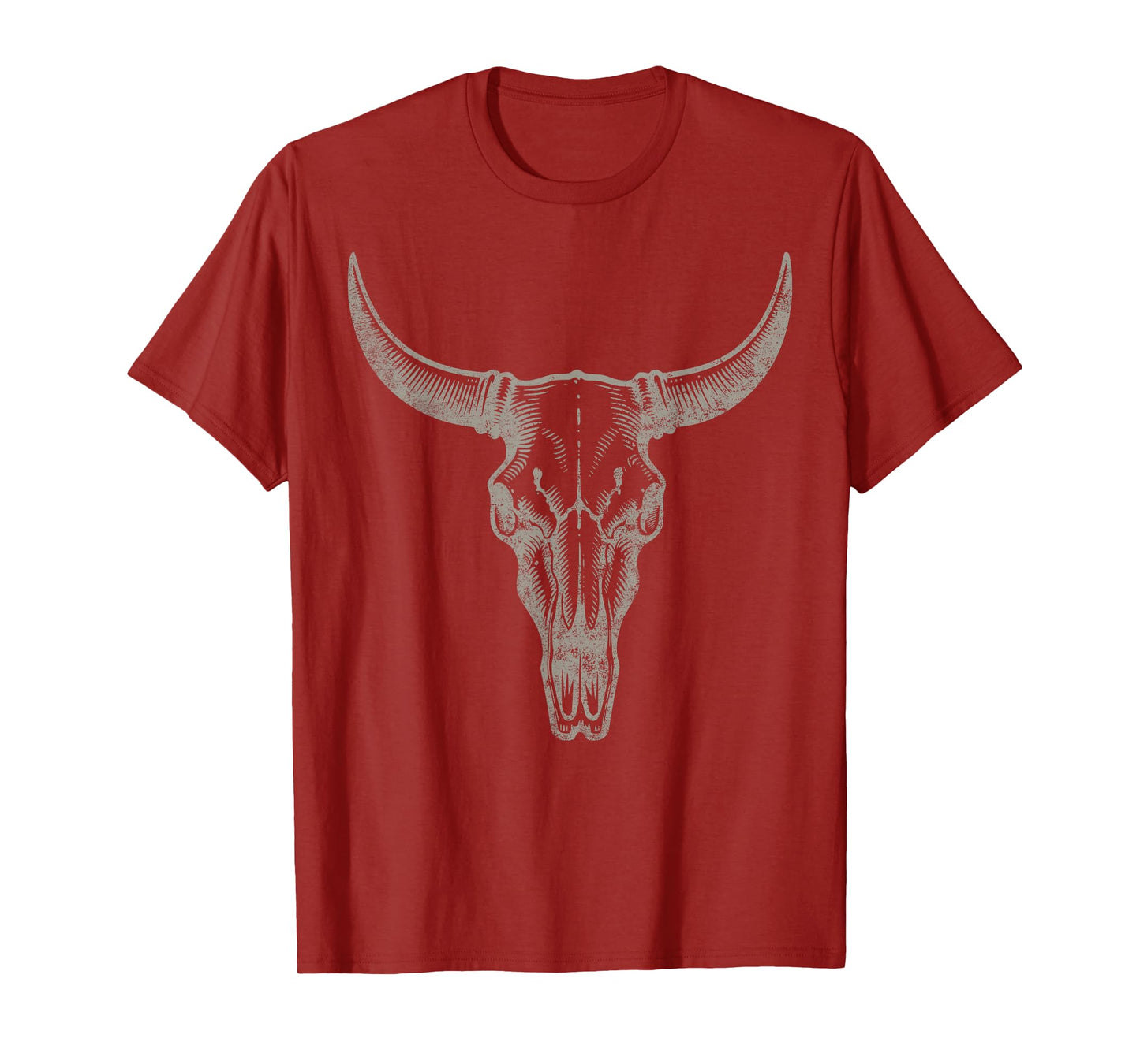 Cowgirl Cowboy Vintage Women Men Western Cow Skull Graphic T-Shirt