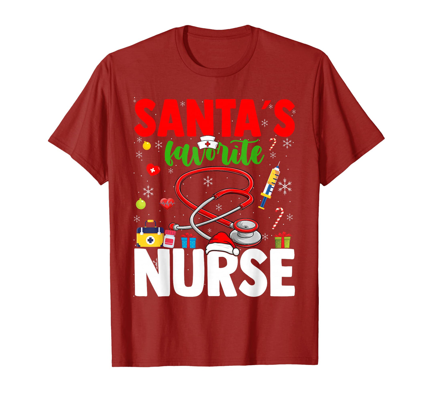 Santa Favorite Nurse for Christmas in Hospital T-Shirt